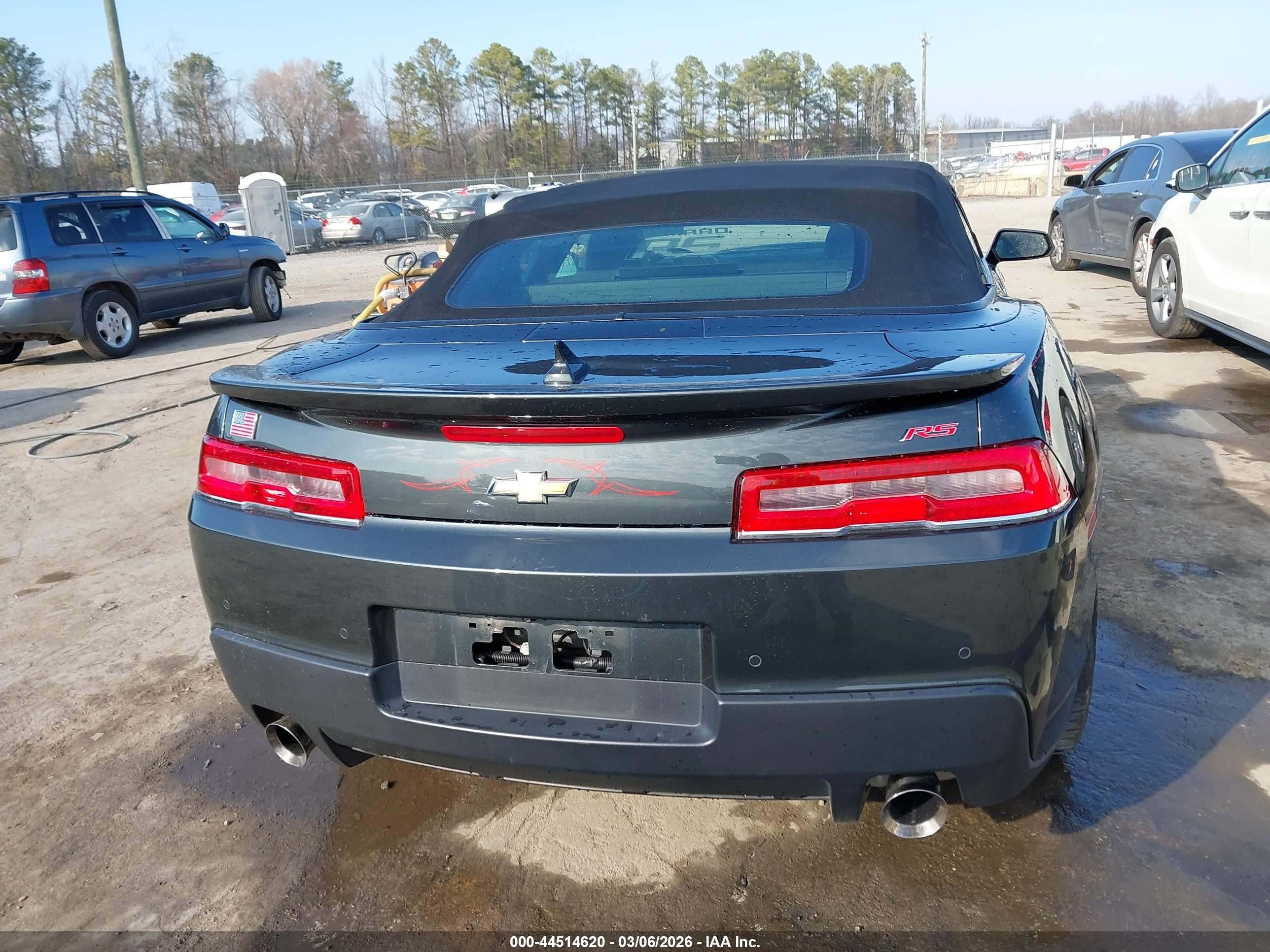 2014 Chevrolet Camaro 2lt Gray vin: 2G1FG3D39E9298159