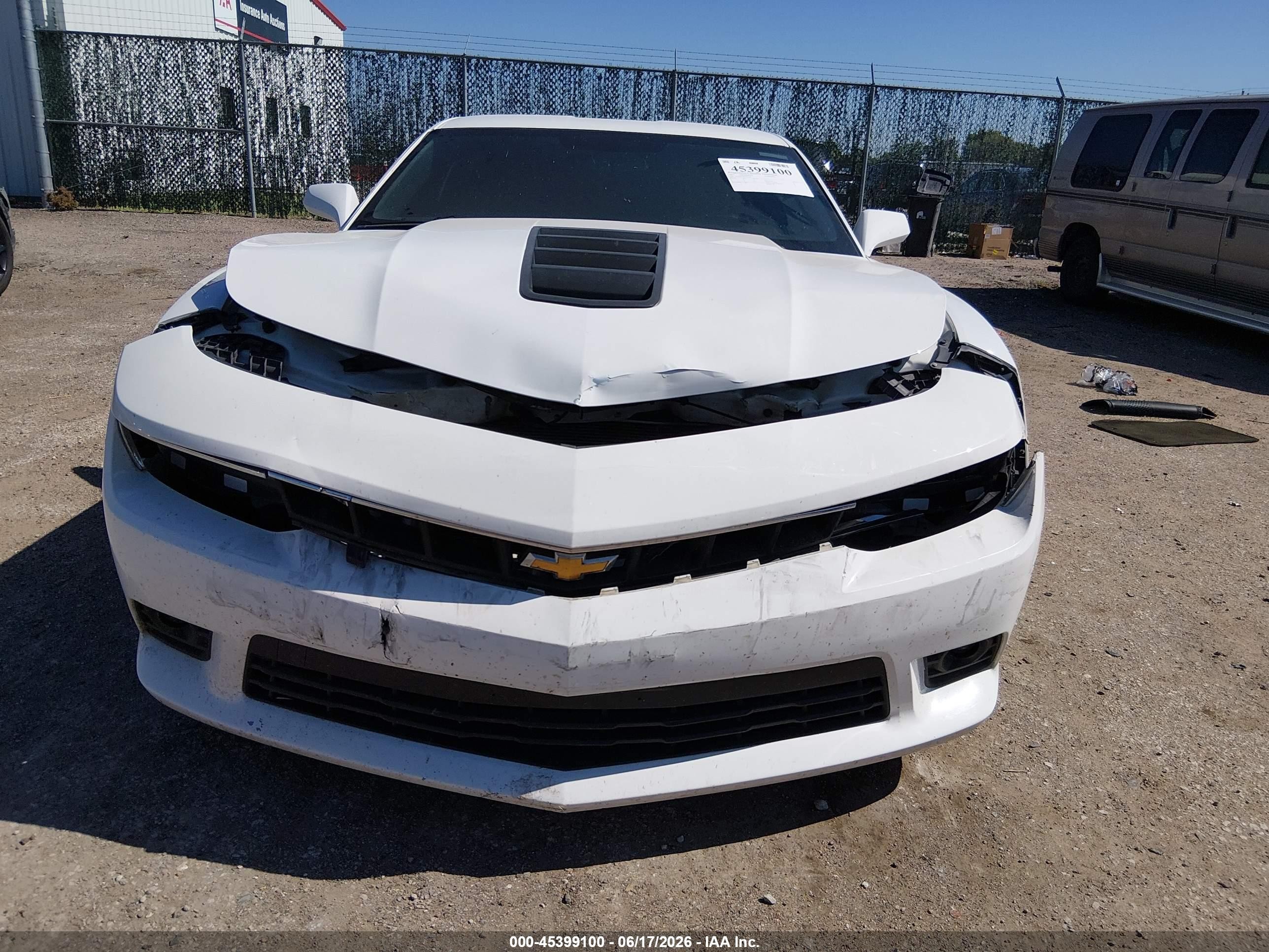 2015 Chevrolet Camaro 1ss White vin: 2G1FH1EJ4F9284105