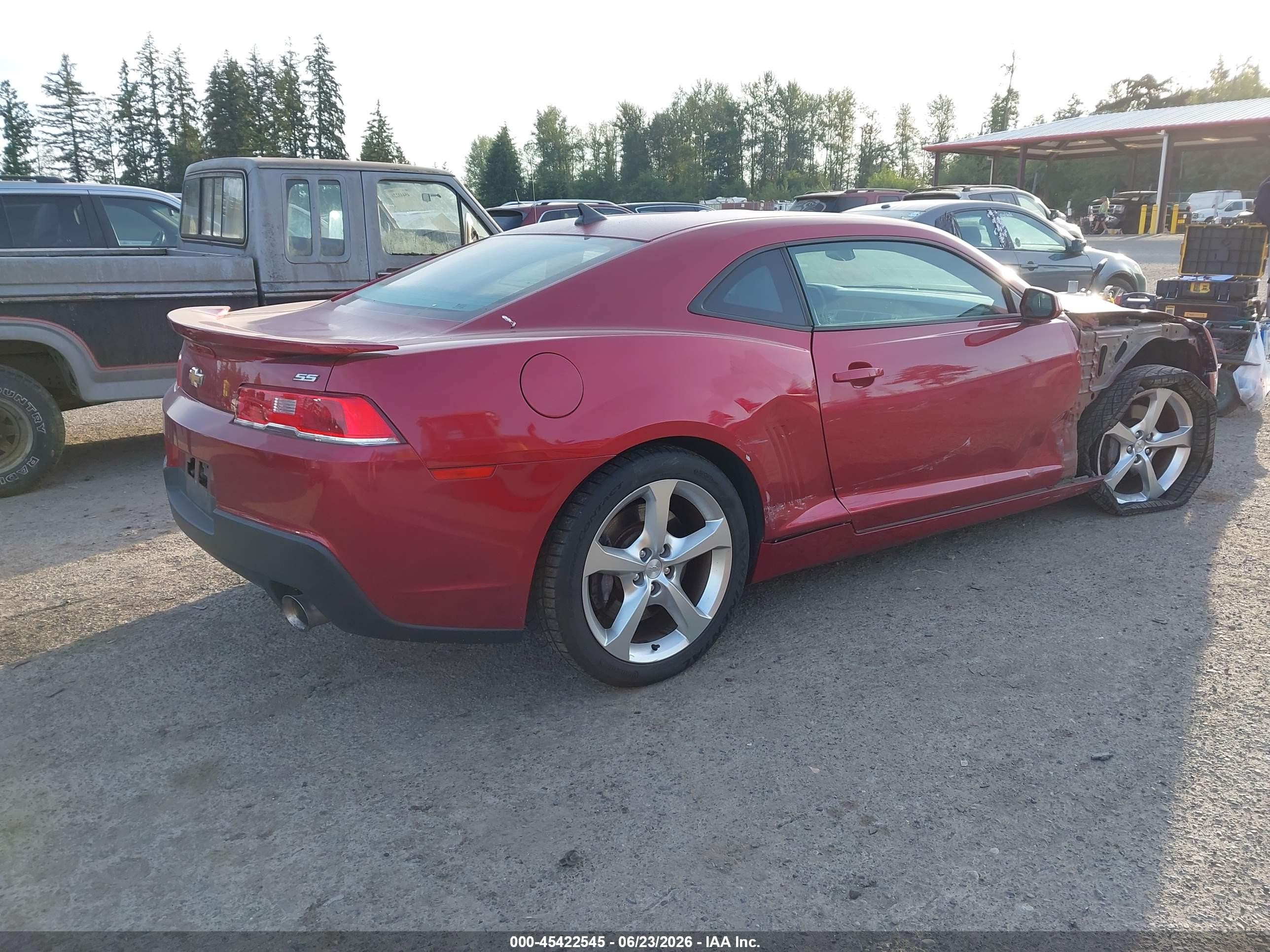 2015 Chevrolet Camaro 1ss Red vin: 2G1FH1EJ8F9241225