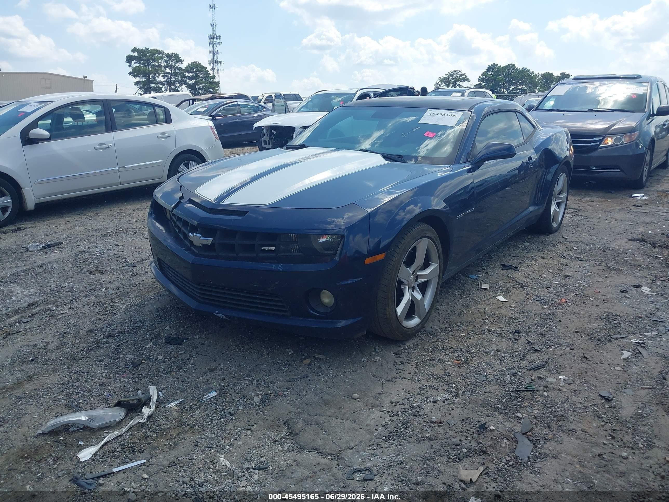 2010 Chevrolet Camaro 1ss Blue vin: 2G1FJ1EJ0A9173788