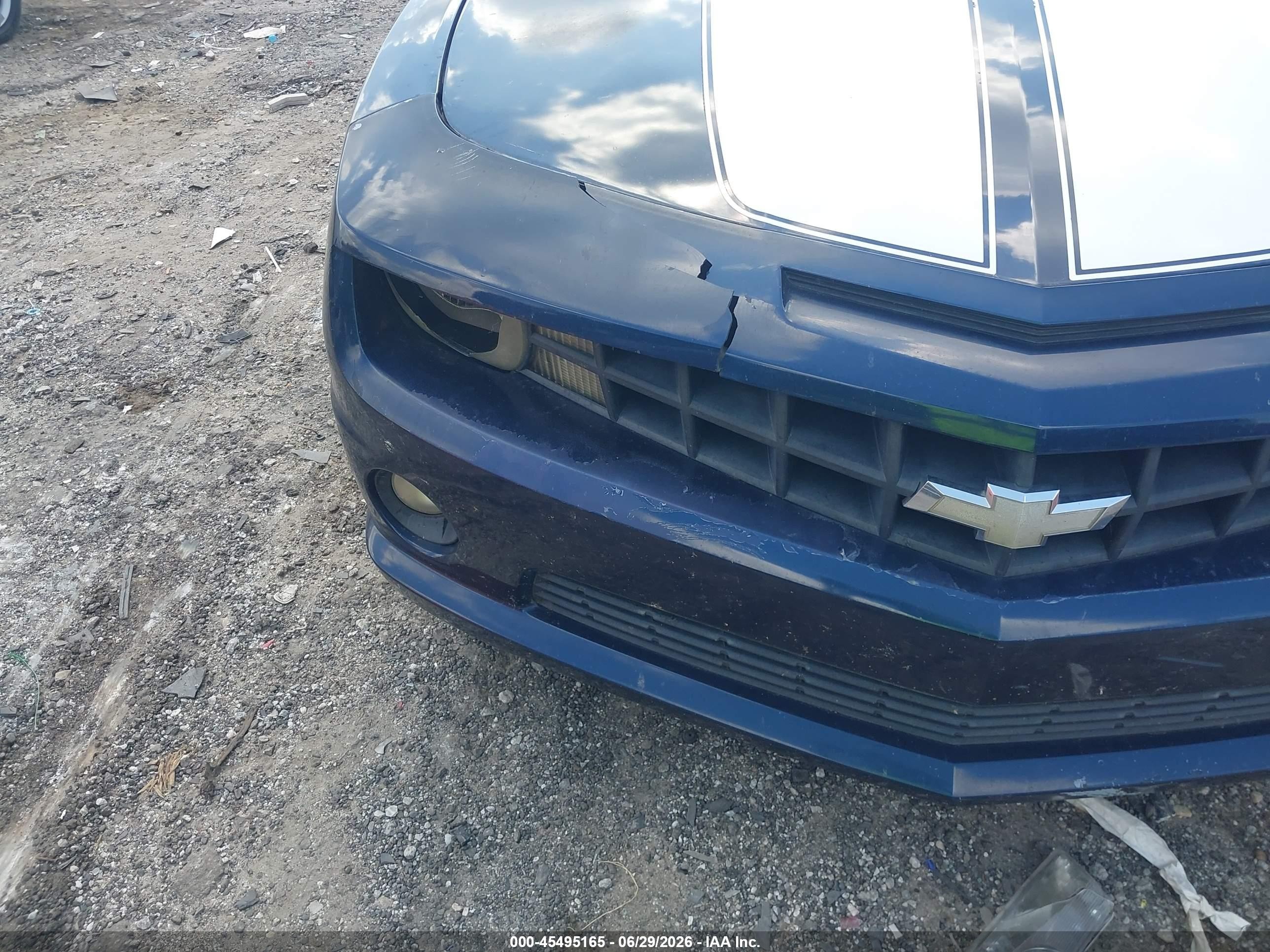 2010 Chevrolet Camaro 1ss Blue vin: 2G1FJ1EJ0A9173788