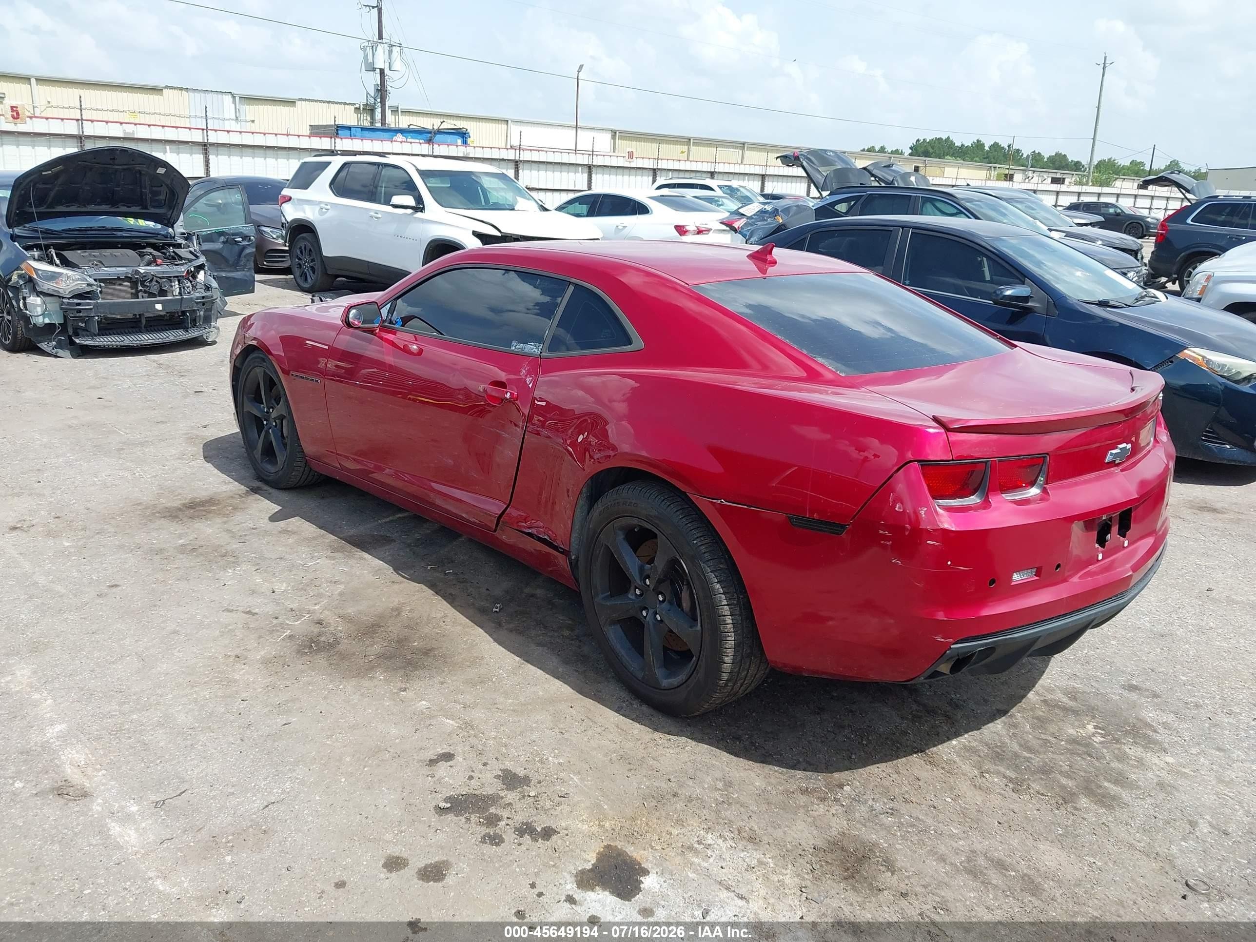 2013 Chevrolet Camaro 1ss Red vin: 2G1FJ1EJ1D9186974