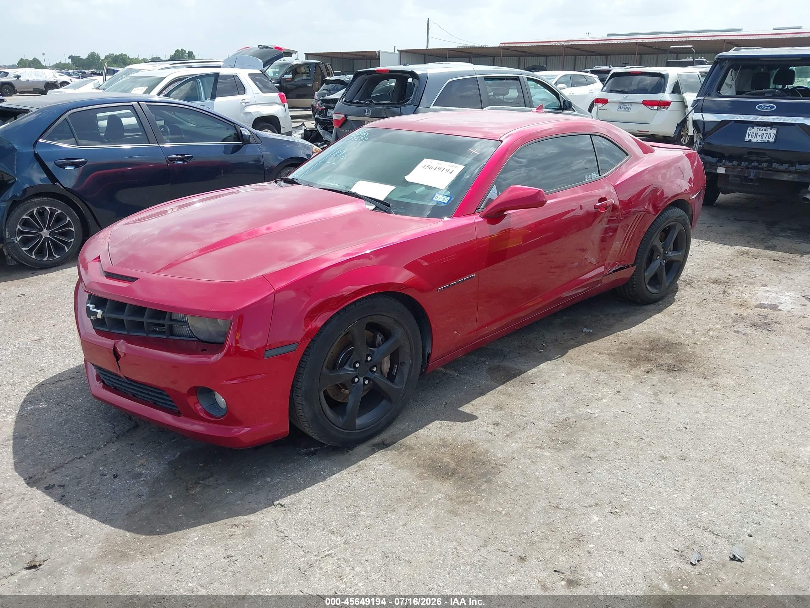 2013 Chevrolet Camaro 1ss Red vin: 2G1FJ1EJ1D9186974