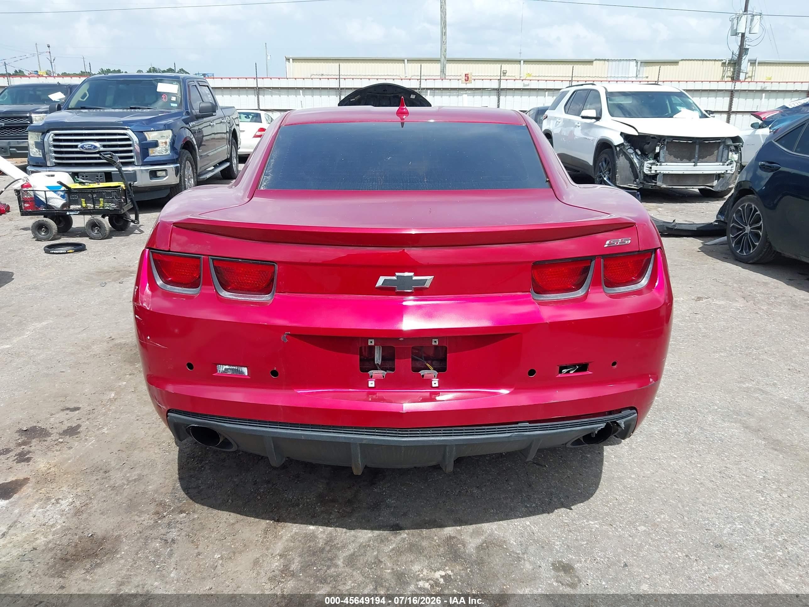 2013 Chevrolet Camaro 1ss Red vin: 2G1FJ1EJ1D9186974