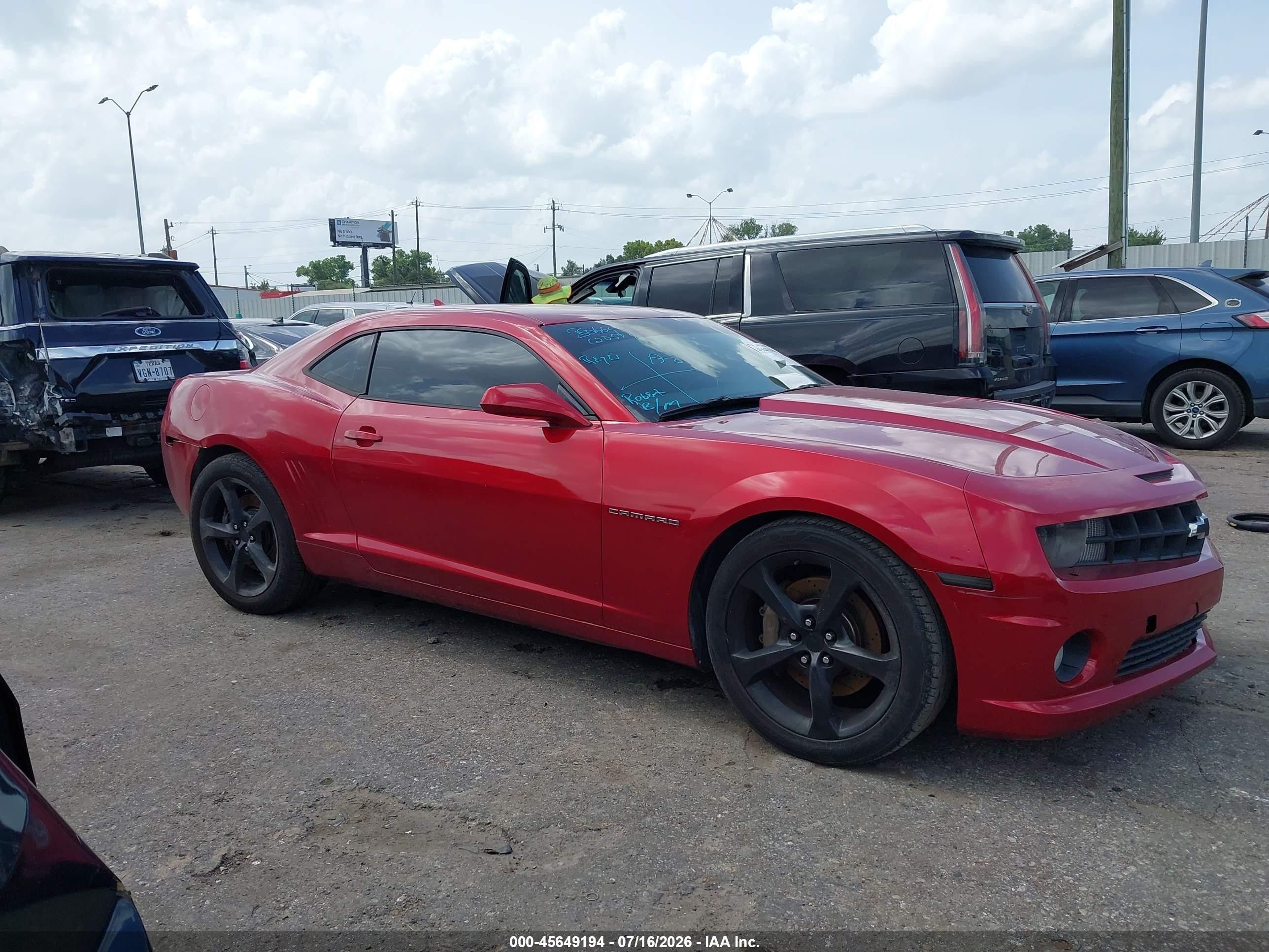 2013 Chevrolet Camaro 1ss Red vin: 2G1FJ1EJ1D9186974