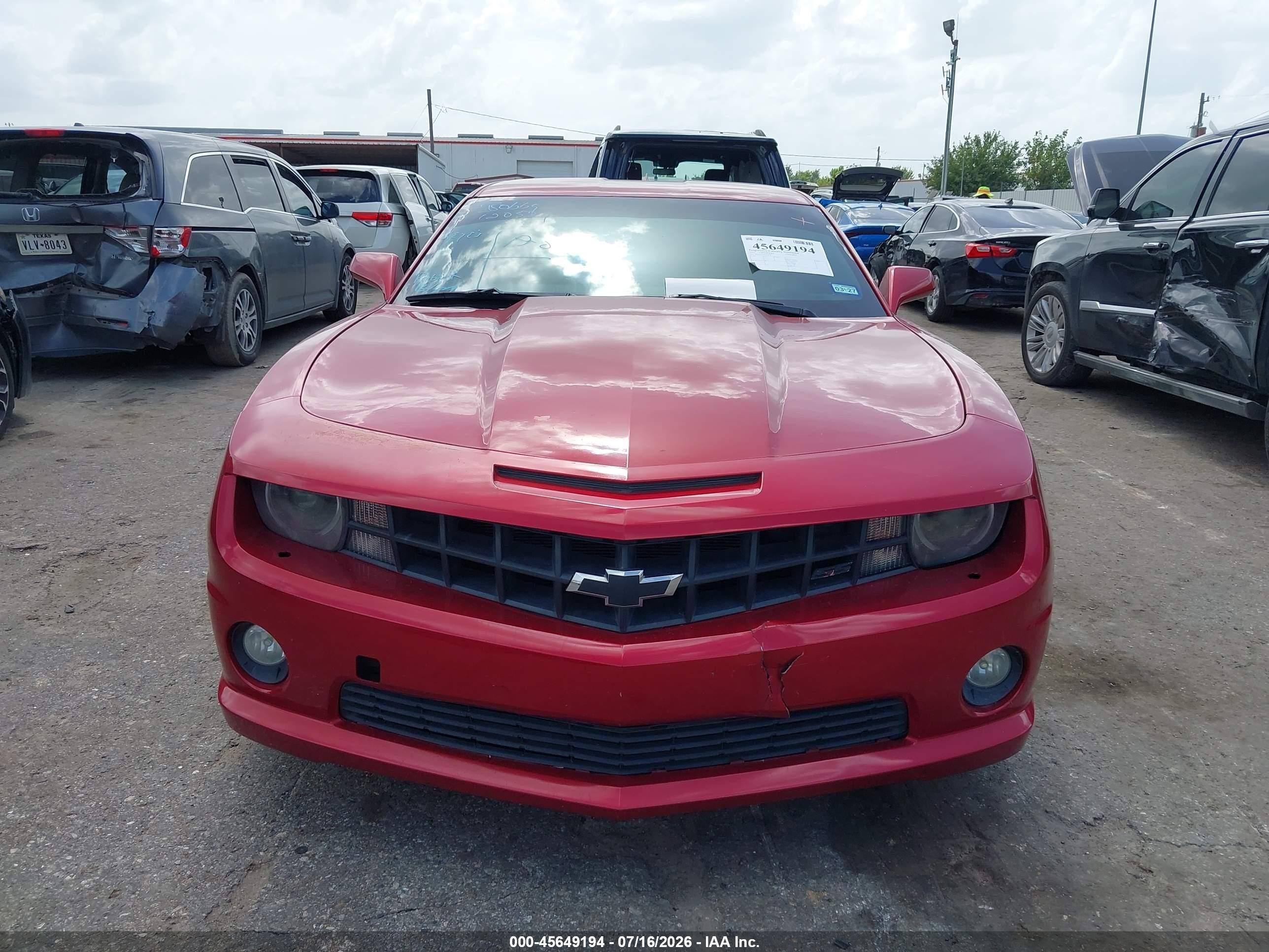 2013 Chevrolet Camaro 1ss Red vin: 2G1FJ1EJ1D9186974