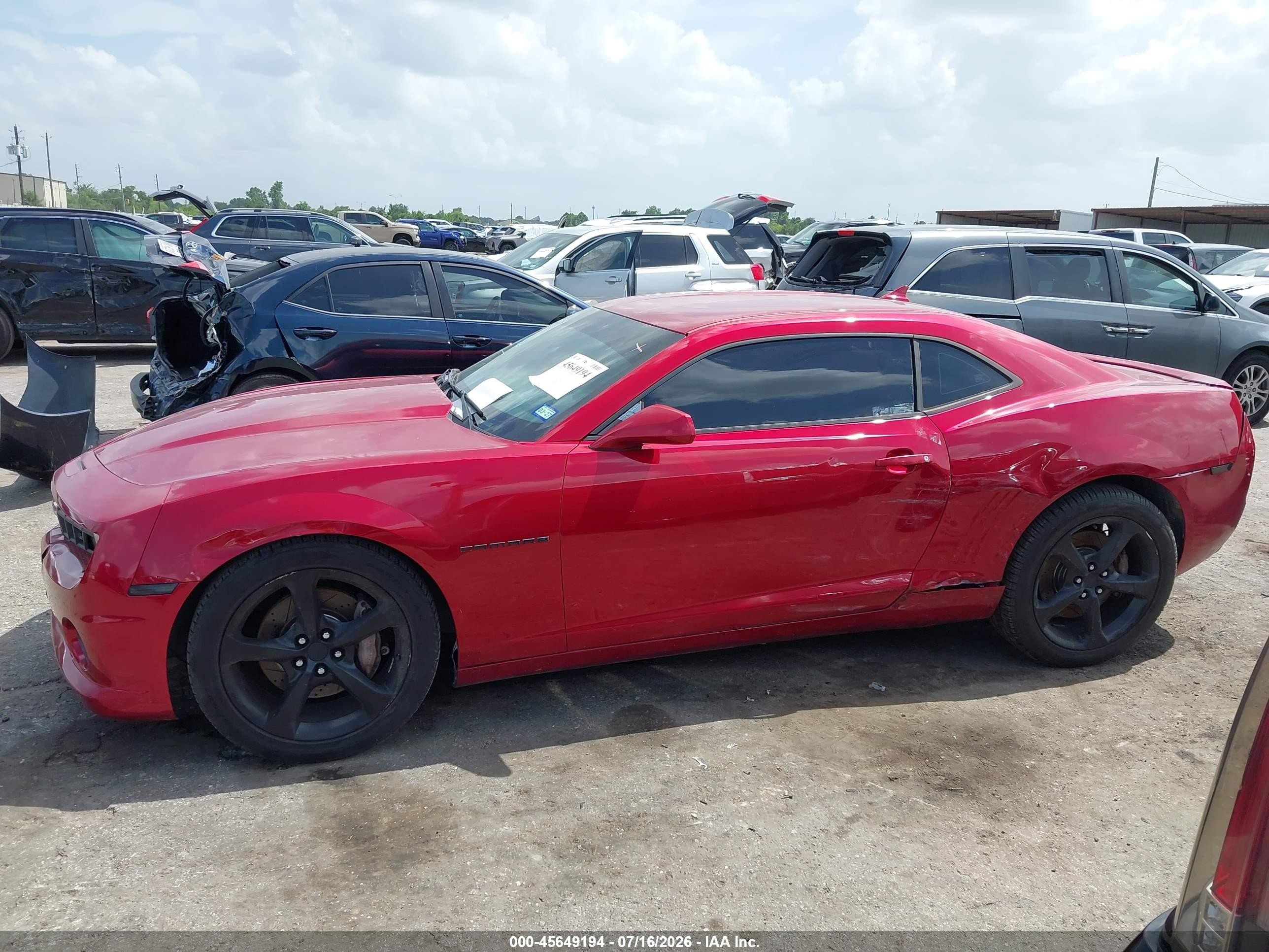 2013 Chevrolet Camaro 1ss Red vin: 2G1FJ1EJ1D9186974