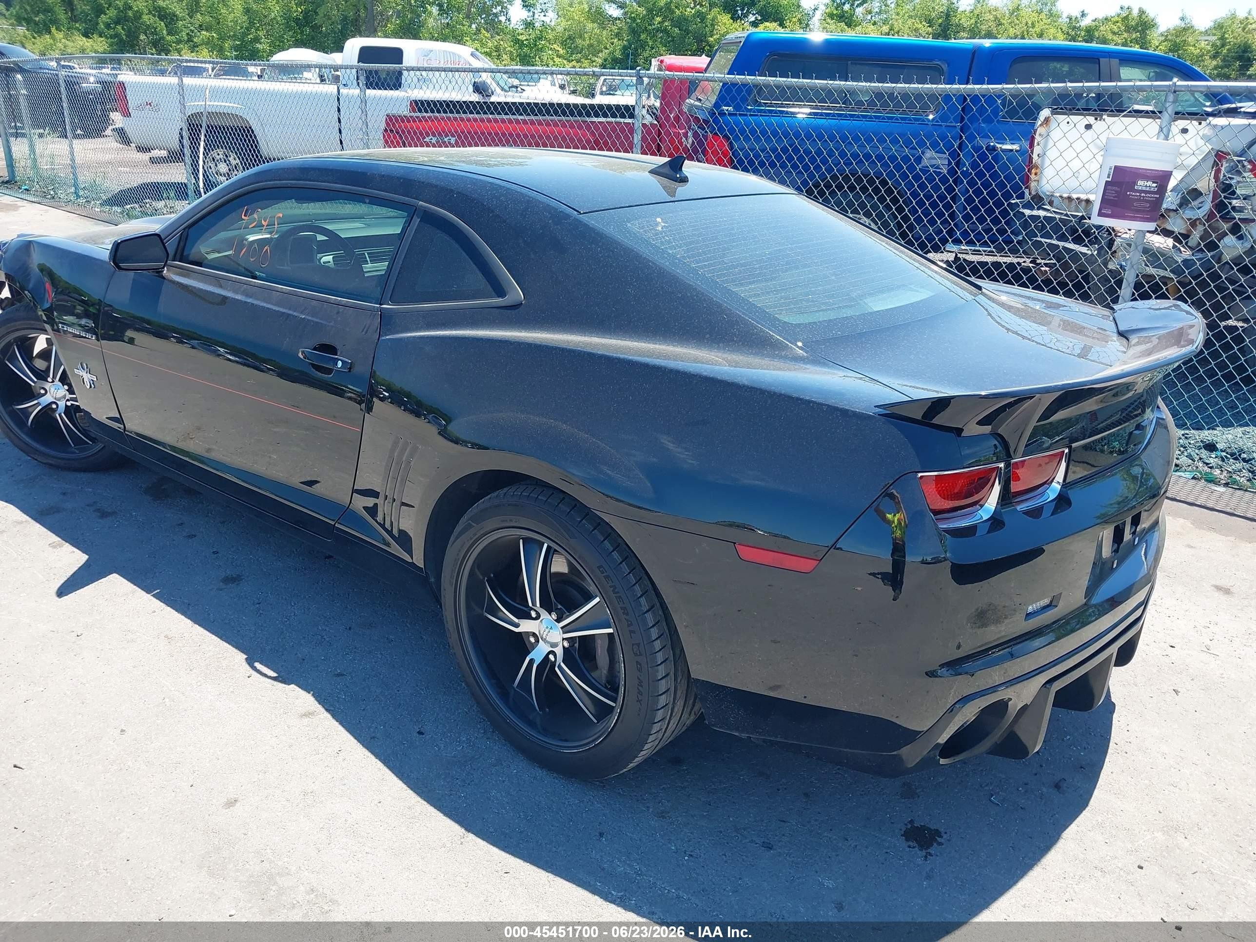 2013 Chevrolet Camaro 1ss Black vin: 2G1FJ1EJ5D9116815