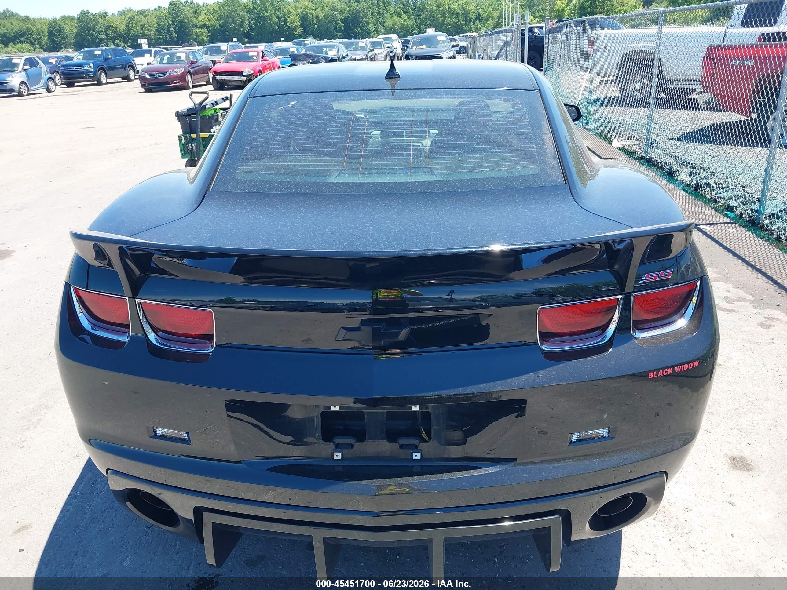 2013 Chevrolet Camaro 1ss Black vin: 2G1FJ1EJ5D9116815