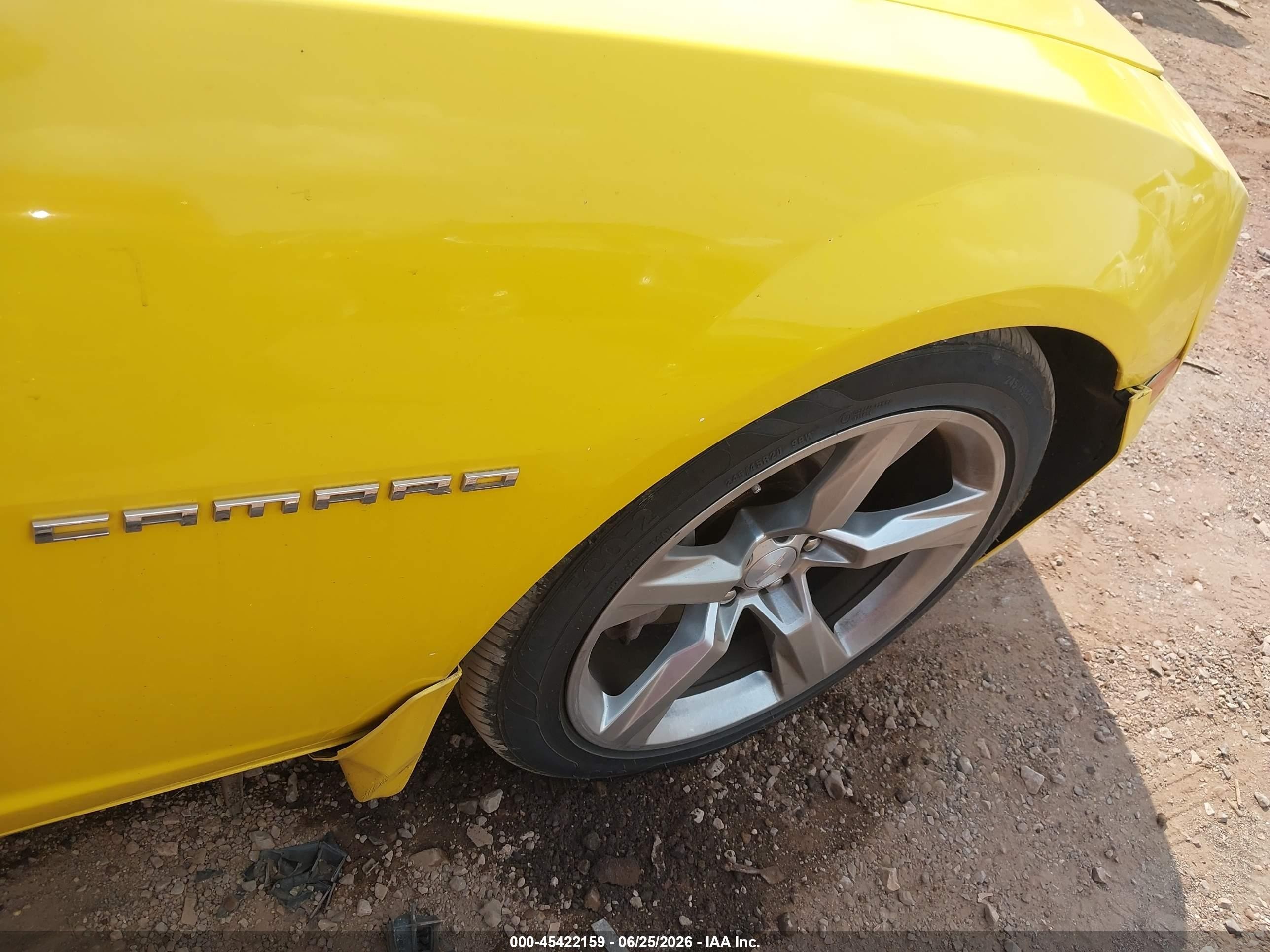2010 Chevrolet Camaro 1ss Yellow vin: 2G1FJ1EJ6A9203294
