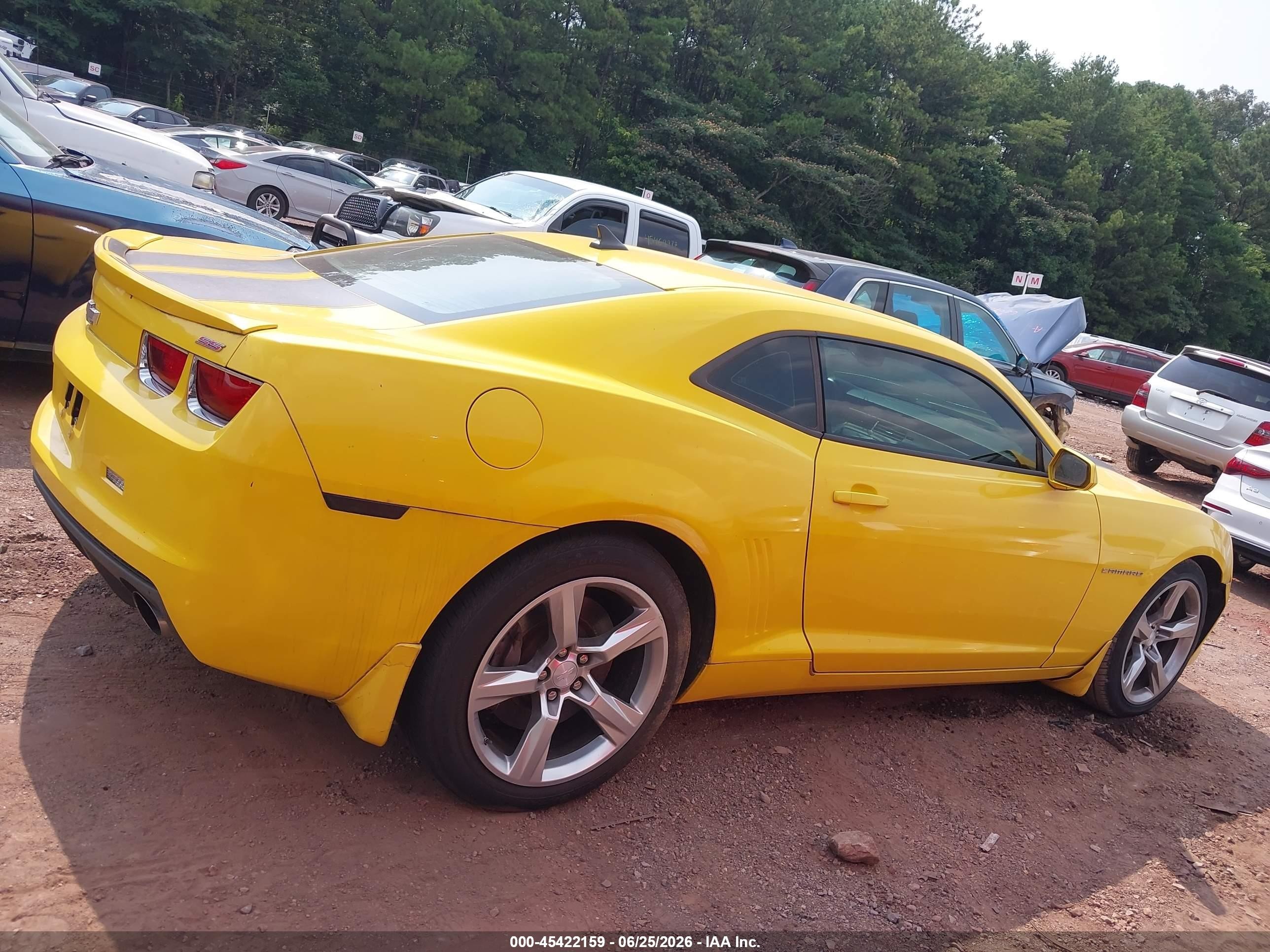 2010 Chevrolet Camaro 1ss Yellow vin: 2G1FJ1EJ6A9203294