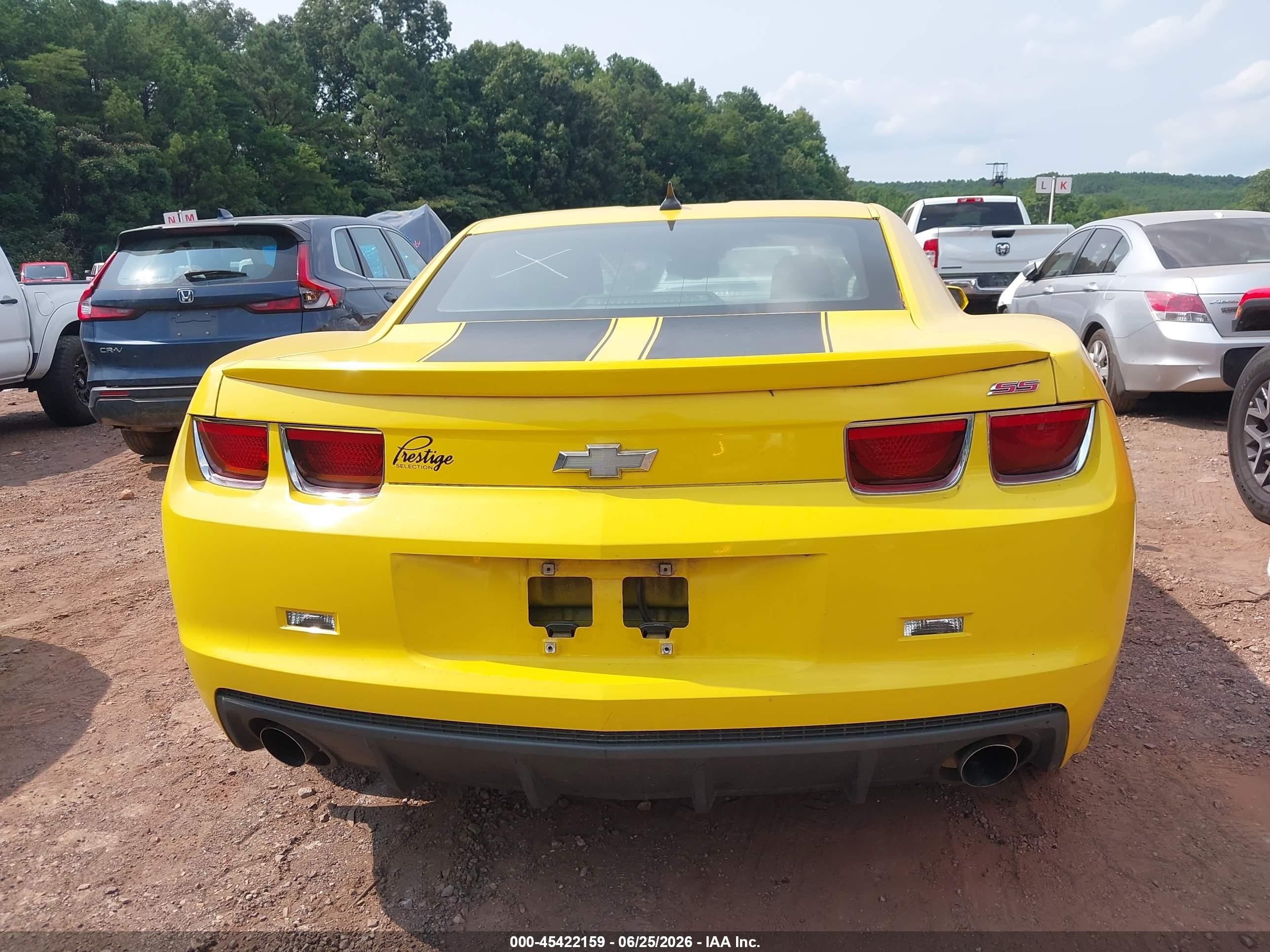 2010 Chevrolet Camaro 1ss Yellow vin: 2G1FJ1EJ6A9203294