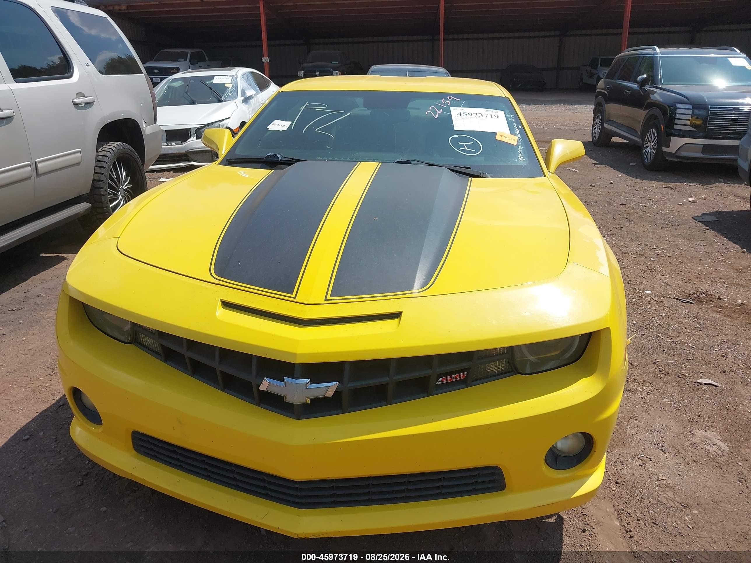 2010 Chevrolet Camaro 1ss Yellow vin: 2G1FJ1EJ6A9203294