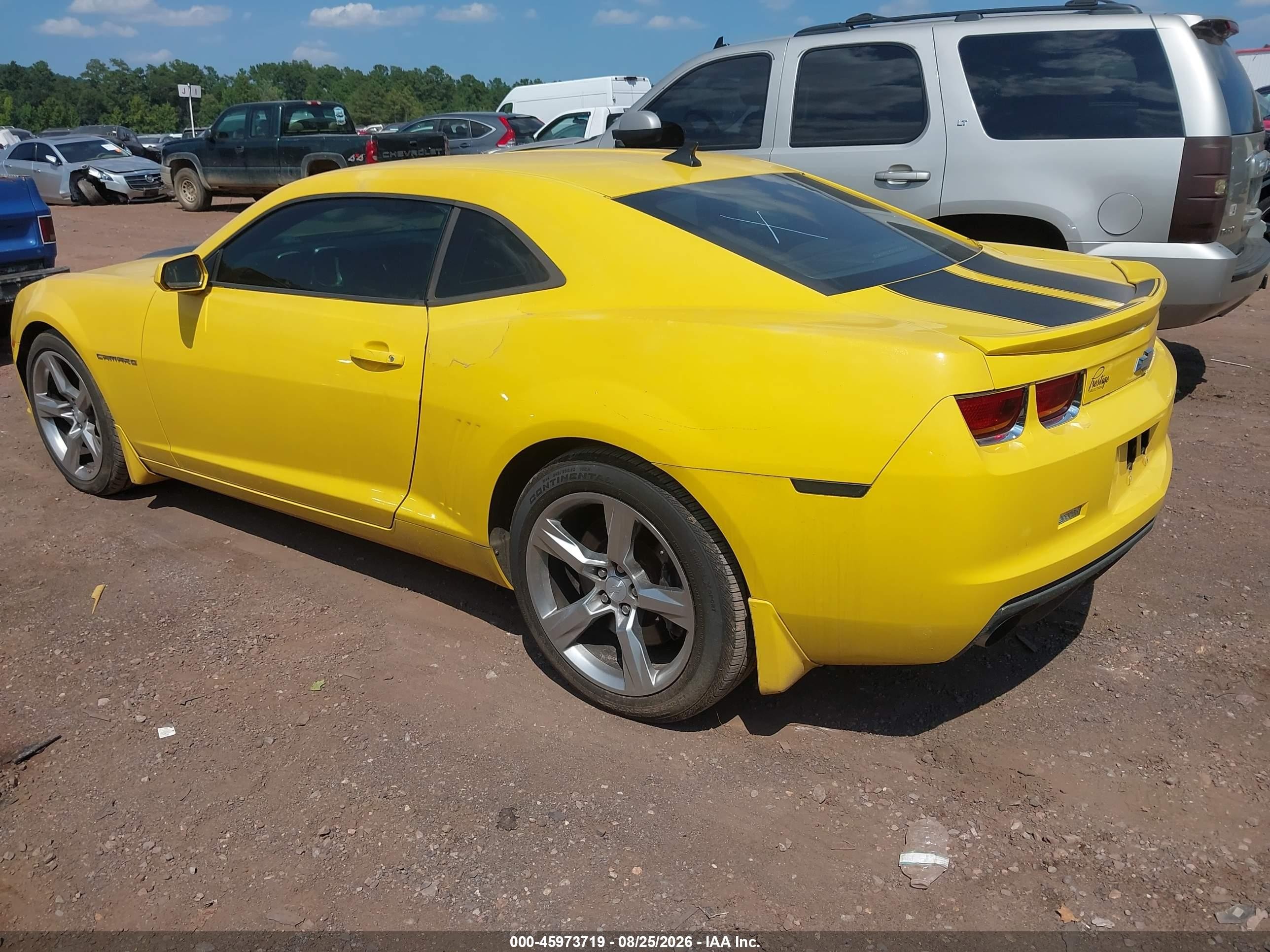 2010 Chevrolet Camaro 1ss Yellow vin: 2G1FJ1EJ6A9203294