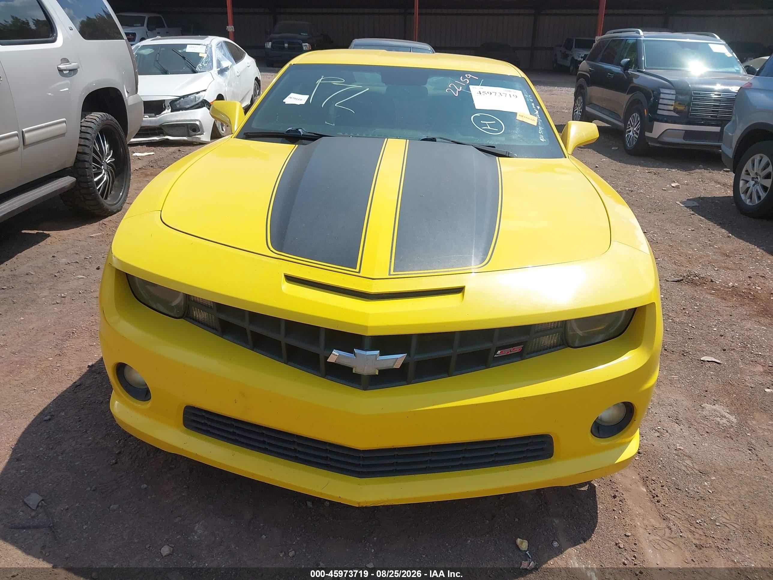 2010 Chevrolet Camaro 1ss Yellow vin: 2G1FJ1EJ6A9203294