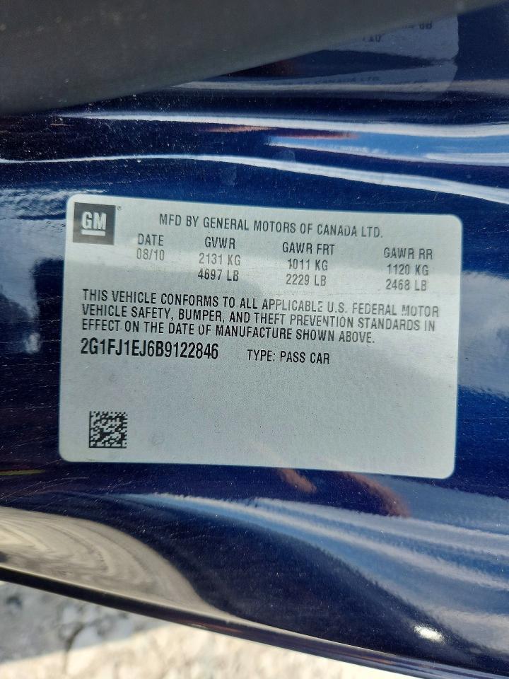 2011 Chevrolet Camaro Ss Blue vin: 2G1FJ1EJ6B9122846