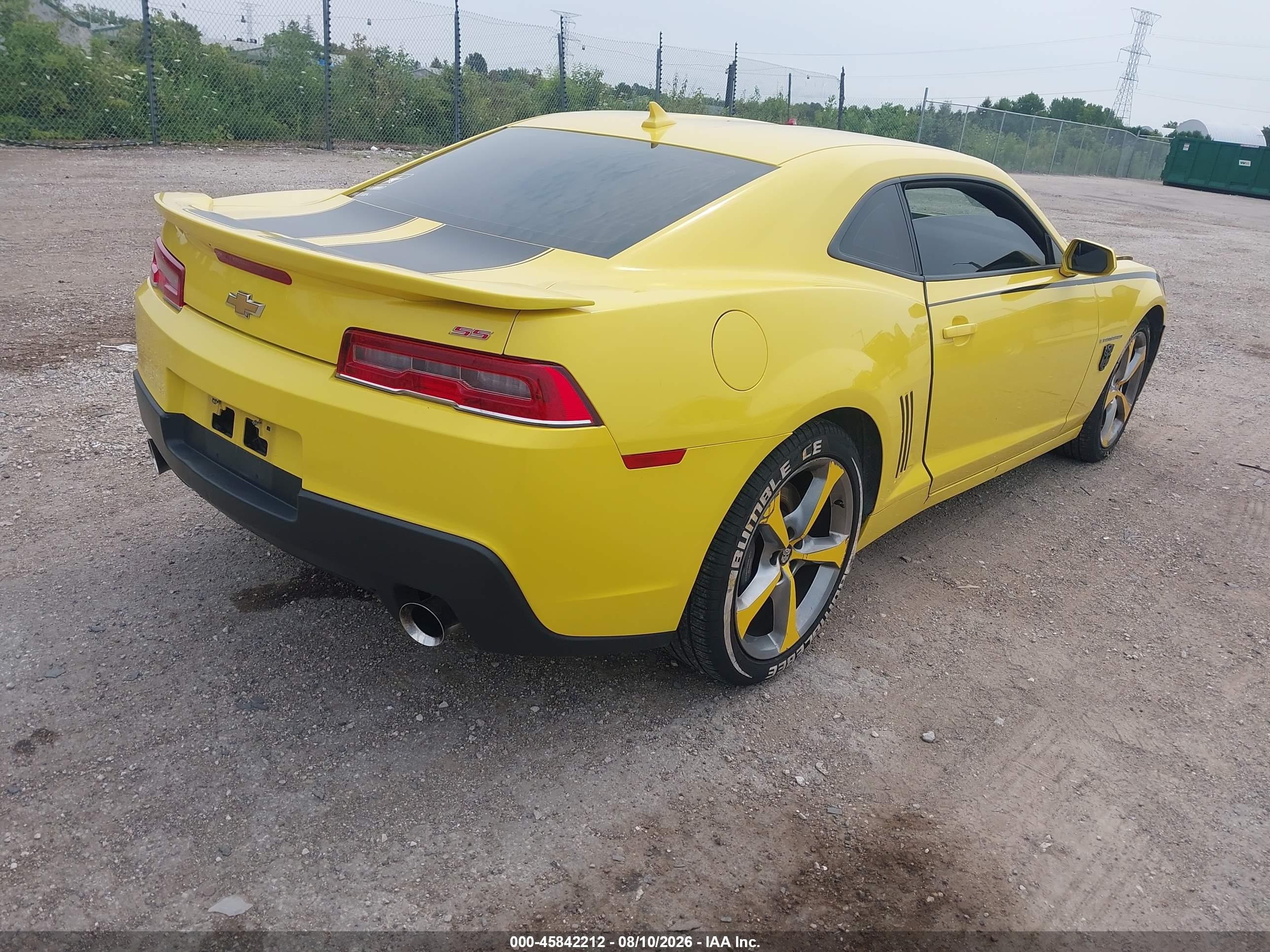 2014 Chevrolet Camaro 1ss Yellow vin: 2G1FJ1EJ8E9317836