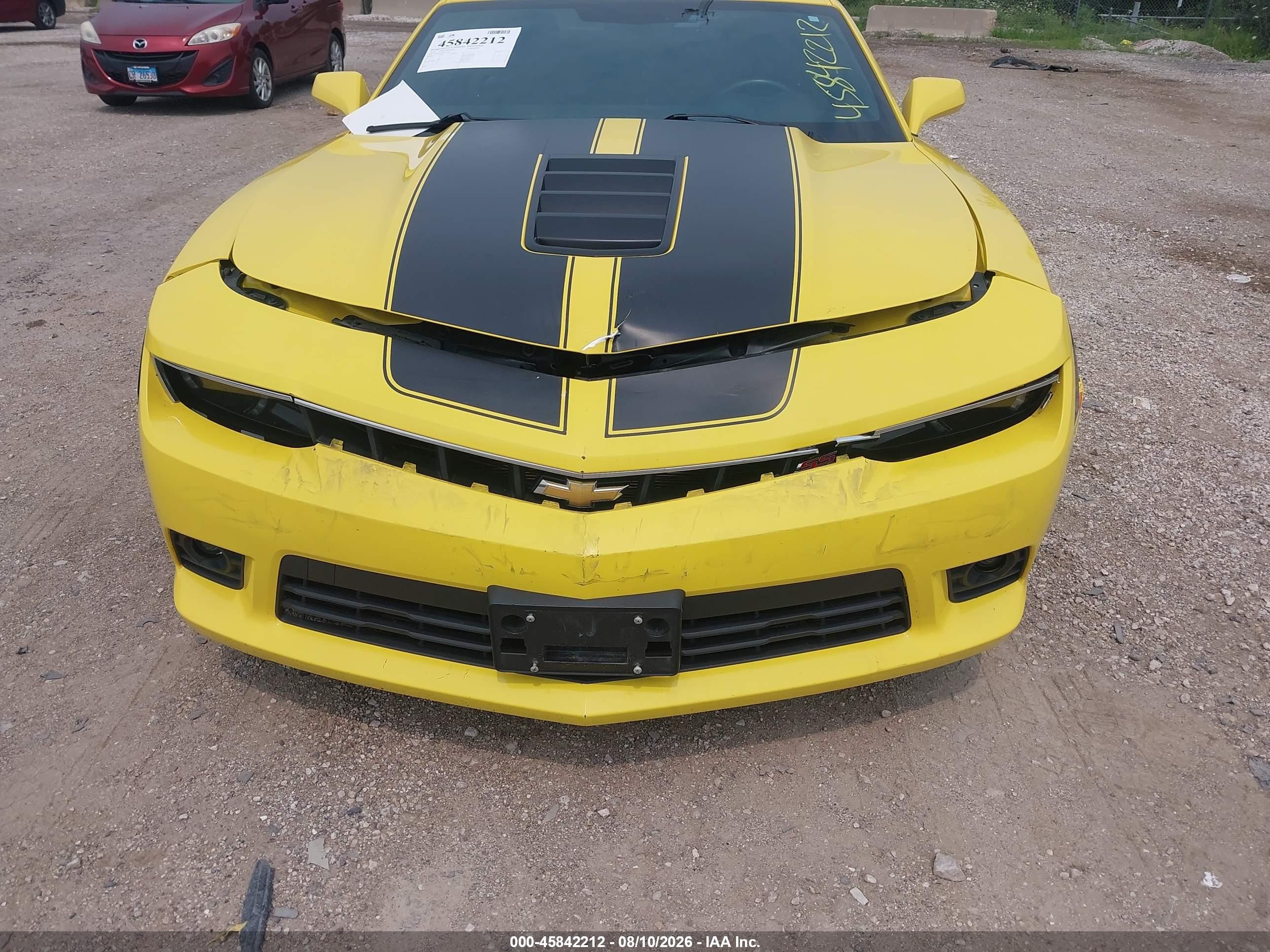 2014 Chevrolet Camaro 1ss Yellow vin: 2G1FJ1EJ8E9317836