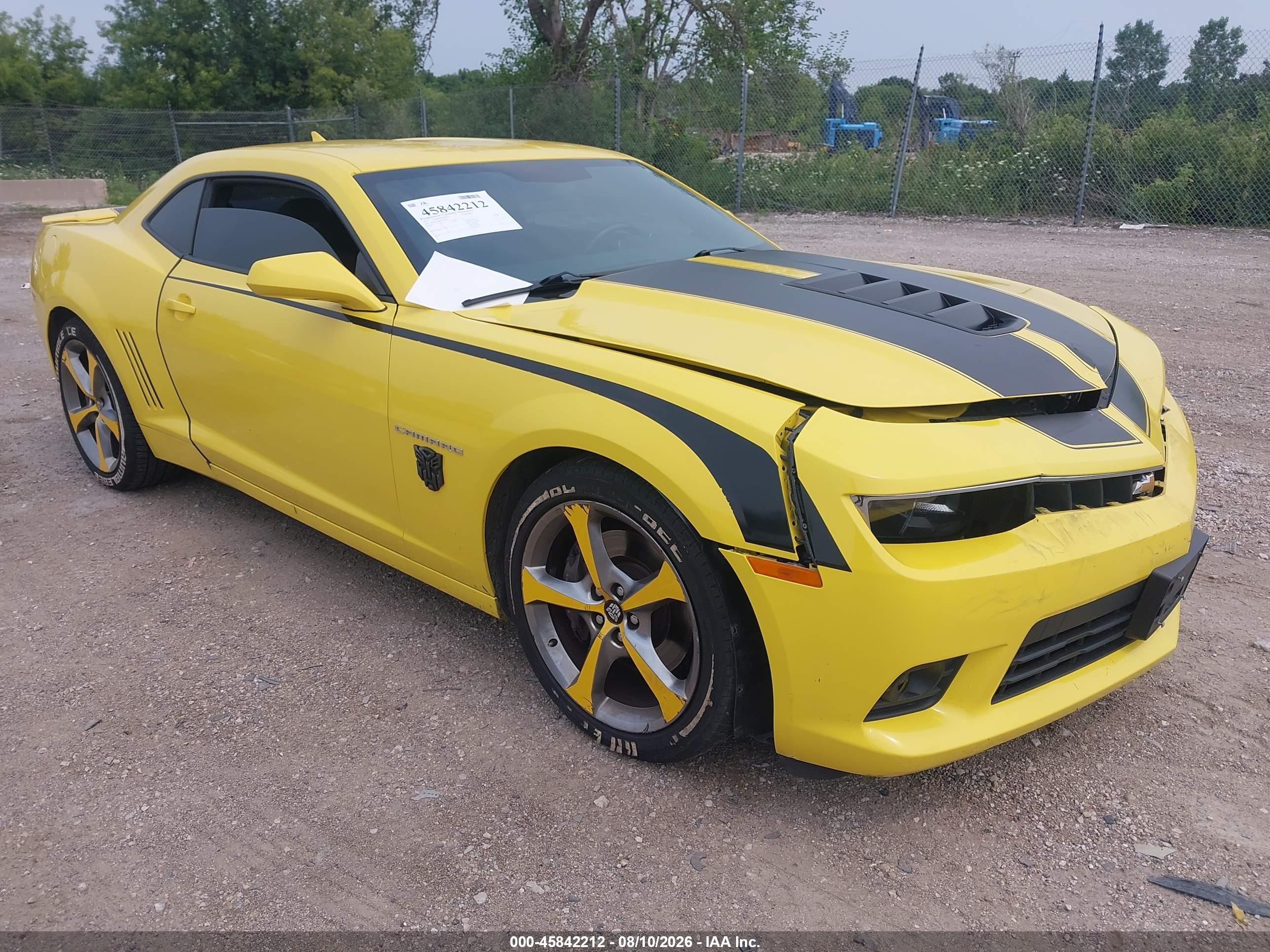 2014 Chevrolet Camaro 1ss Yellow vin: 2G1FJ1EJ8E9317836