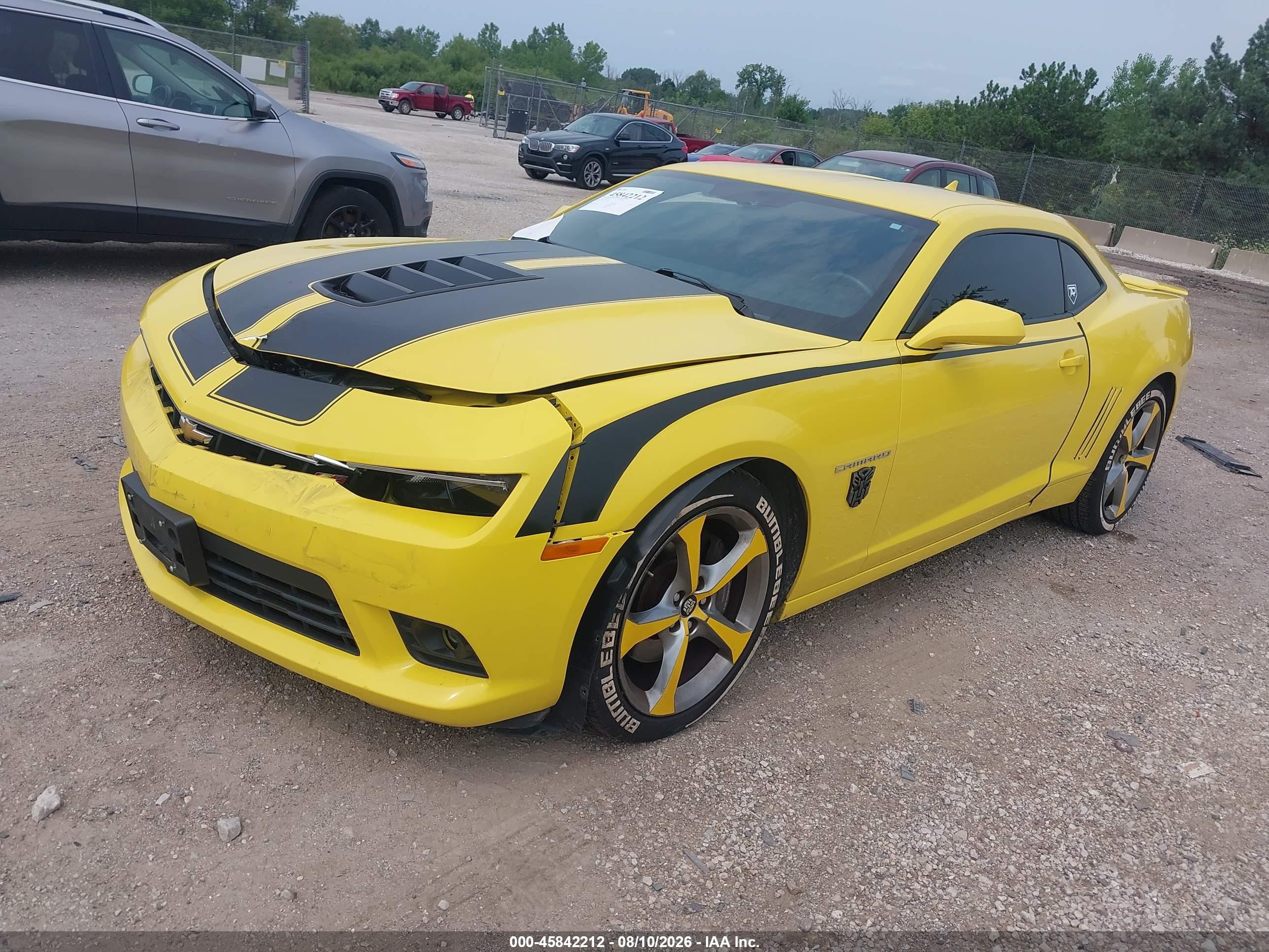 2014 Chevrolet Camaro 1ss Yellow vin: 2G1FJ1EJ8E9317836