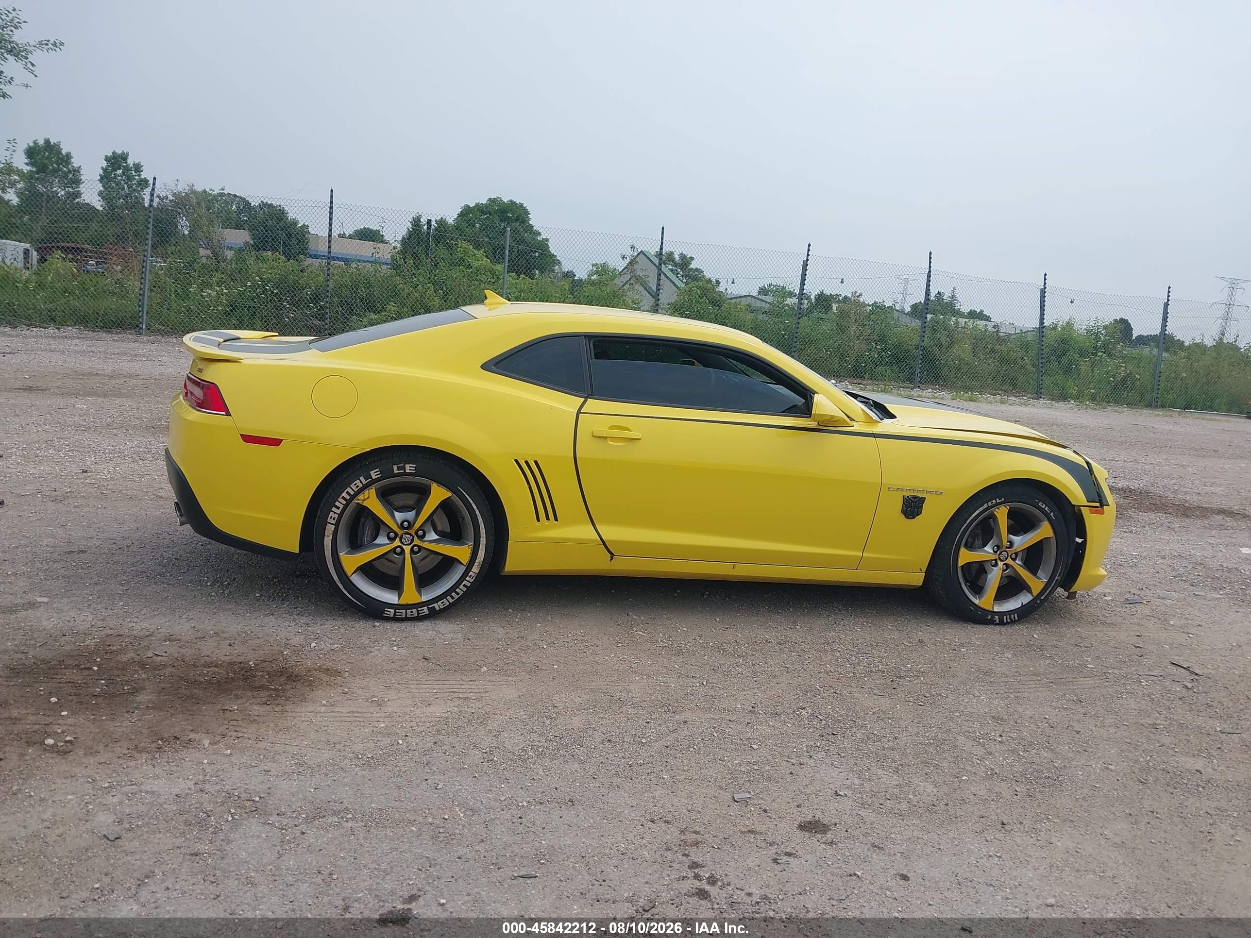 2014 Chevrolet Camaro 1ss Yellow vin: 2G1FJ1EJ8E9317836