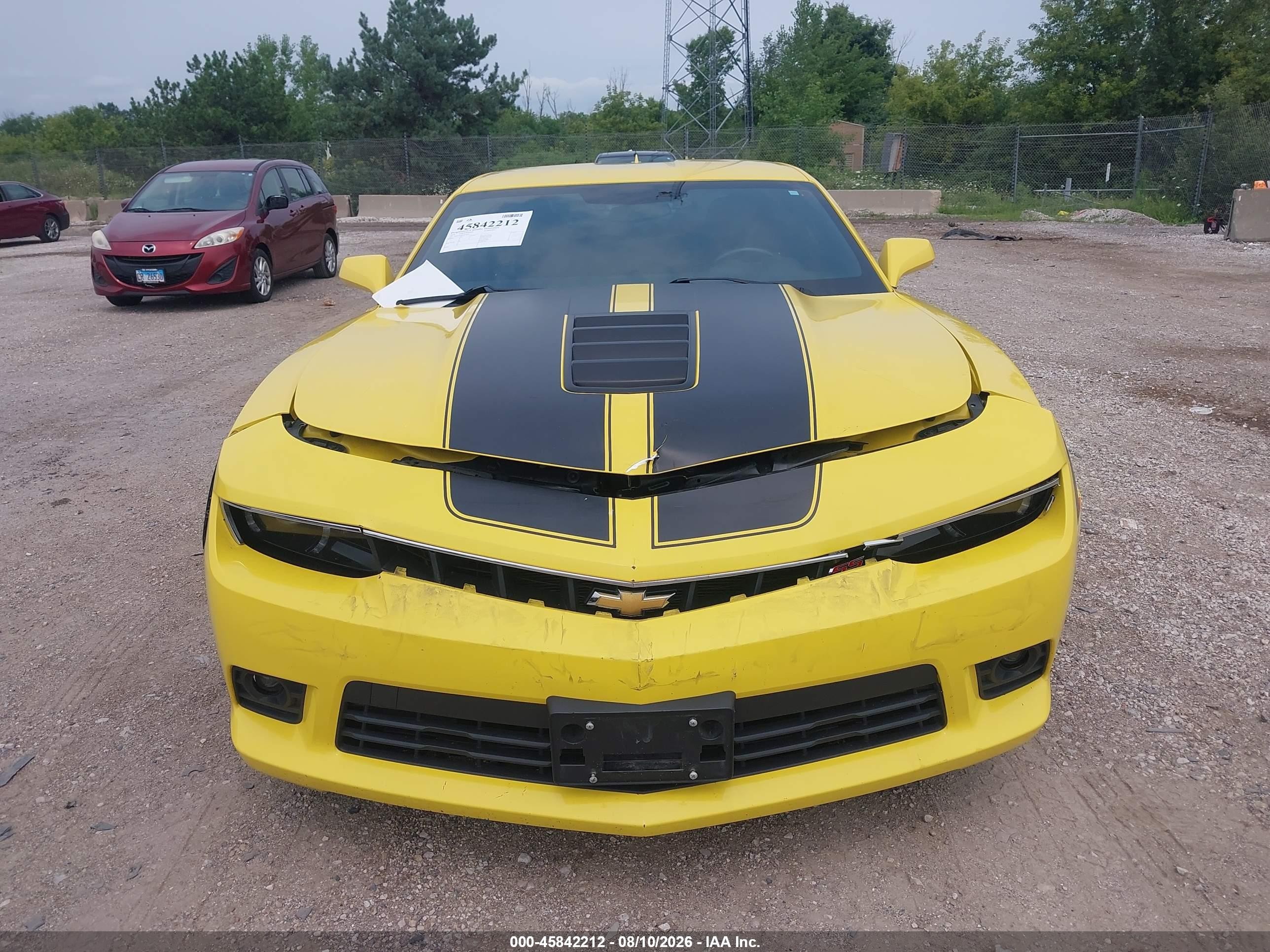 2014 Chevrolet Camaro 1ss Yellow vin: 2G1FJ1EJ8E9317836
