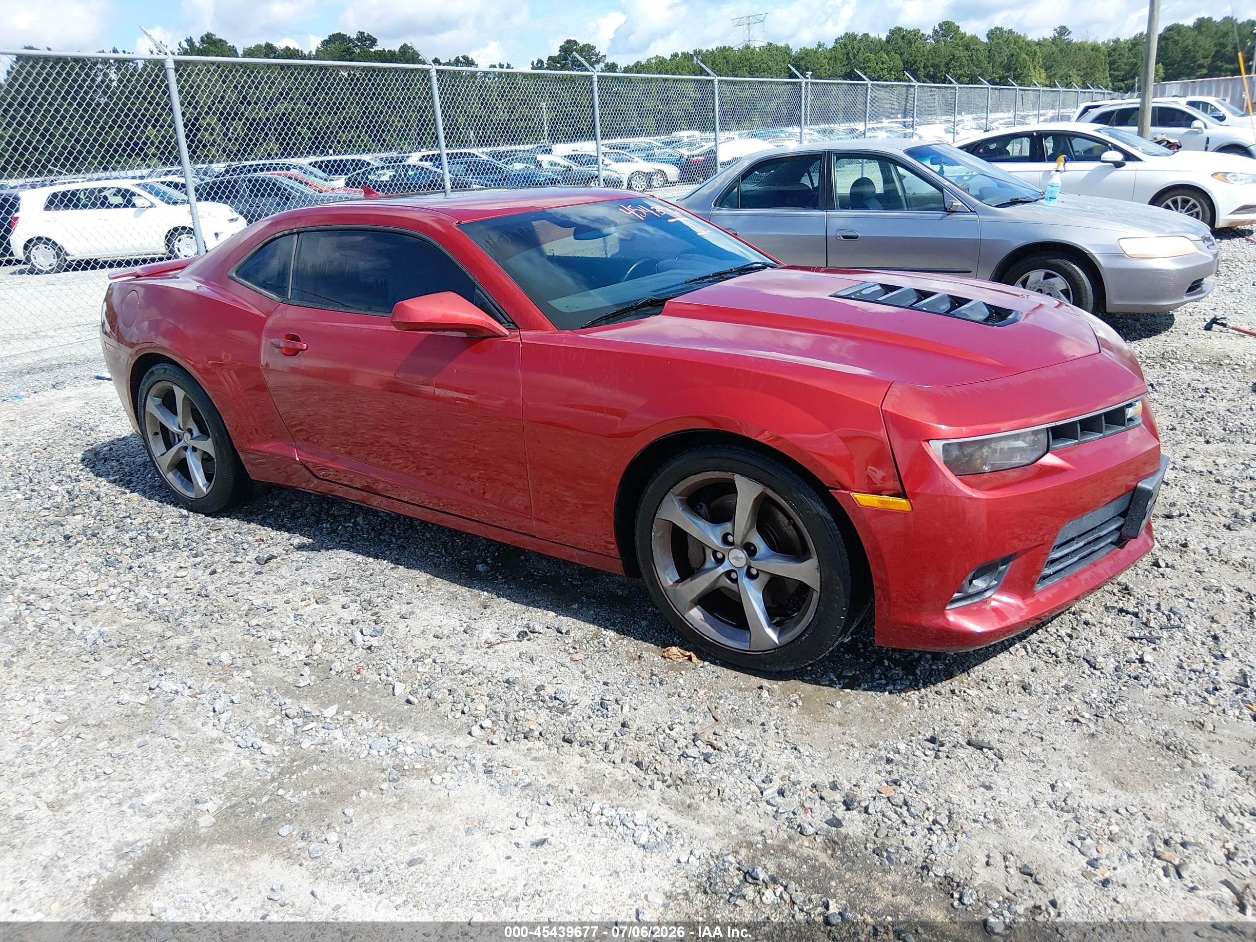 2014 Chevrolet Camaro 1ss Red vin: 2G1FJ1EJ9E9145817