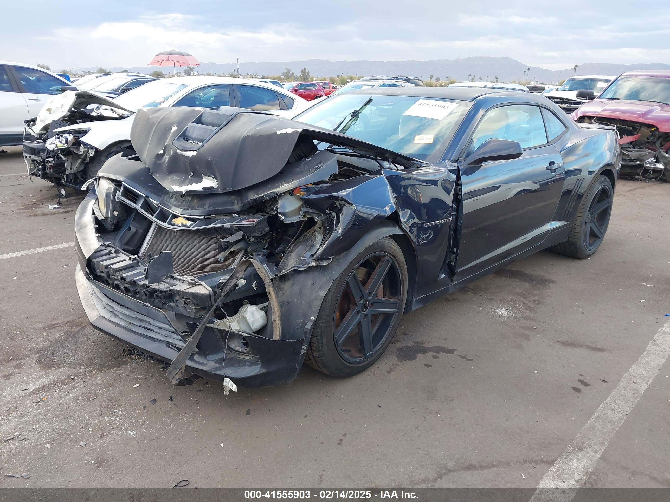 2014 Chevrolet Camaro 1ss Blue vin: 2G1FJ1EJXE9162383