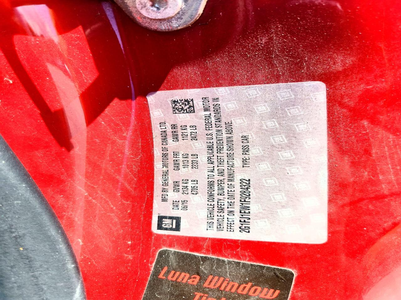 2015 Chevrolet Camaro 2ss Red vin: 2G1FJ1EW1F9284322