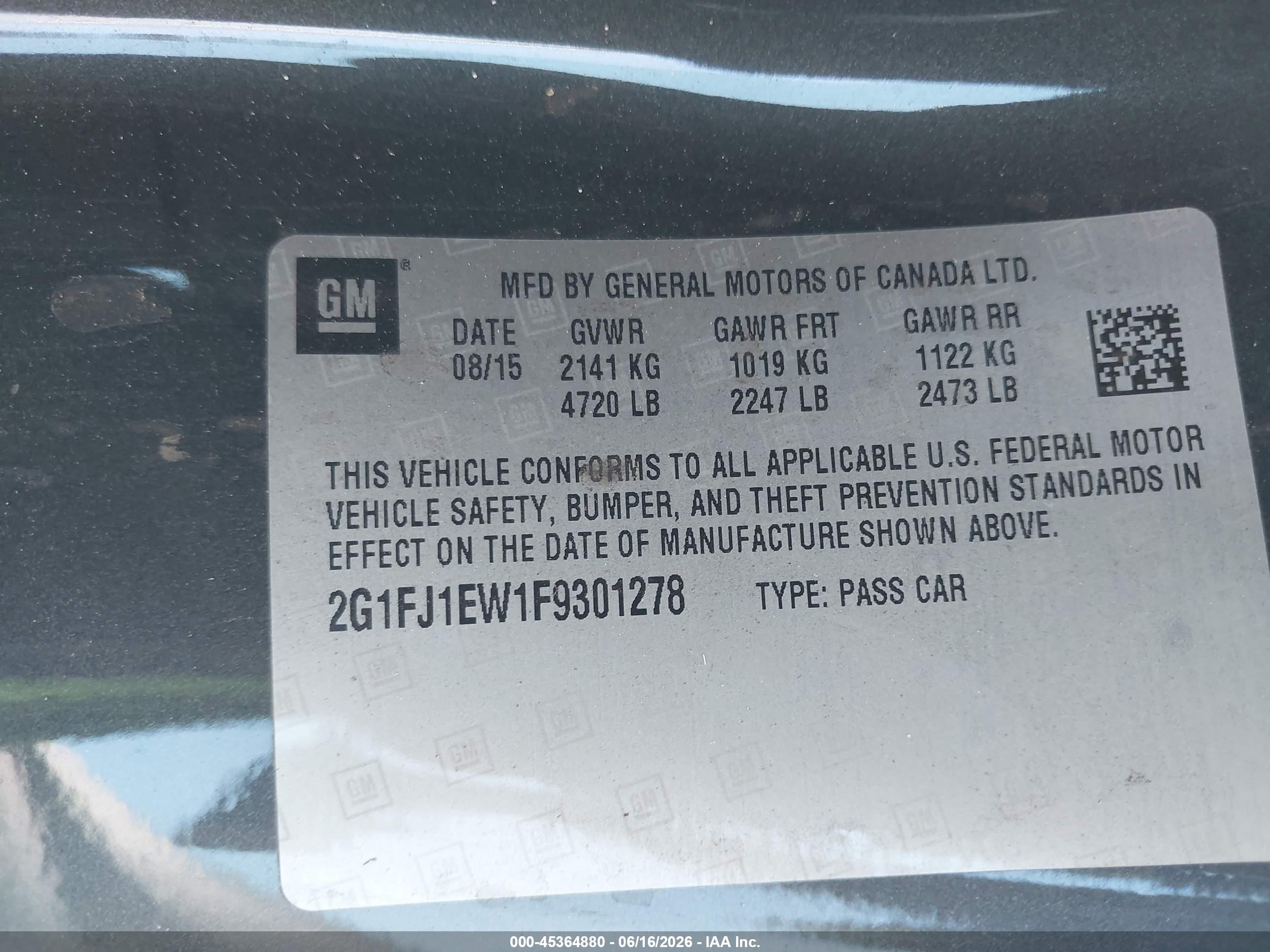 2015 Chevrolet Camaro 2ss Gray vin: 2G1FJ1EW1F9301278