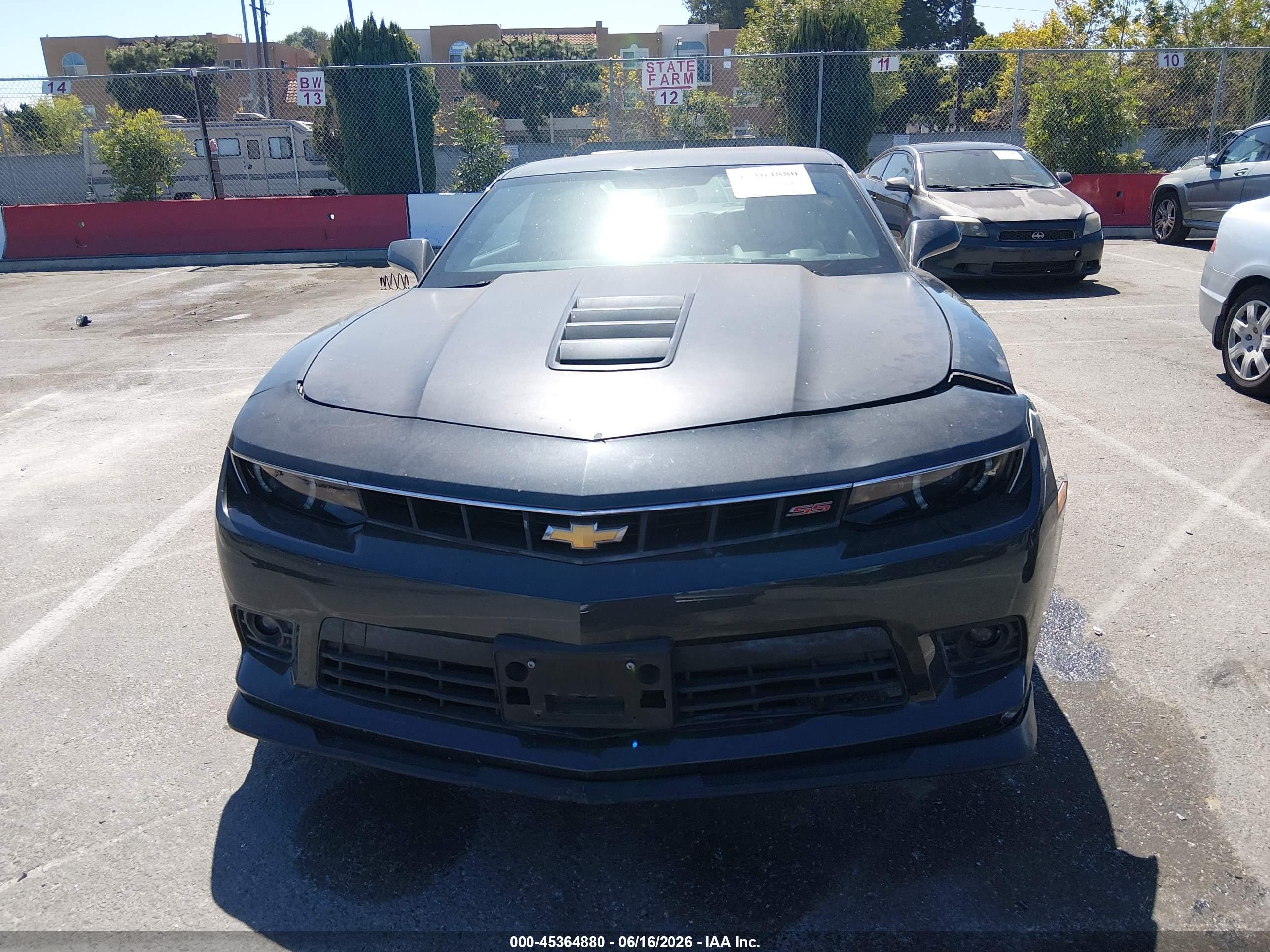 2015 Chevrolet Camaro 2ss Gray vin: 2G1FJ1EW1F9301278