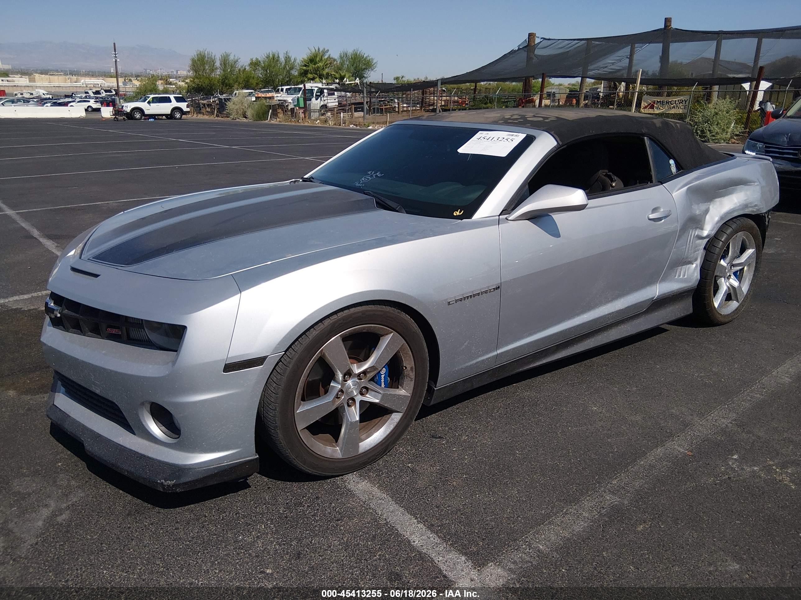 2011 Chevrolet Camaro 1ss Silver vin: 2G1FJ3DJ6B9202368