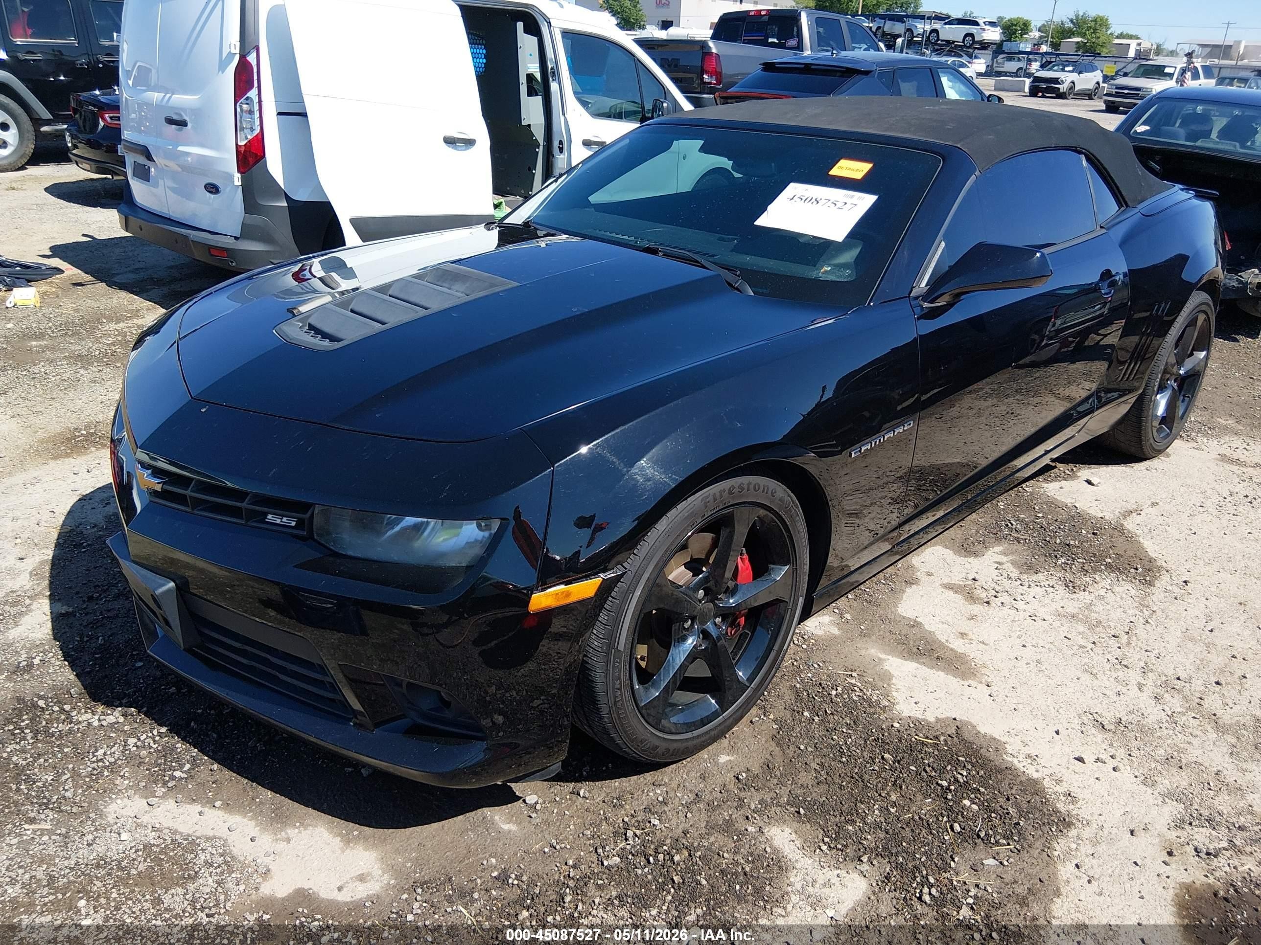 2014 Chevrolet Camaro 1ss Black vin: 2G1FJ3DJ6E9304757
