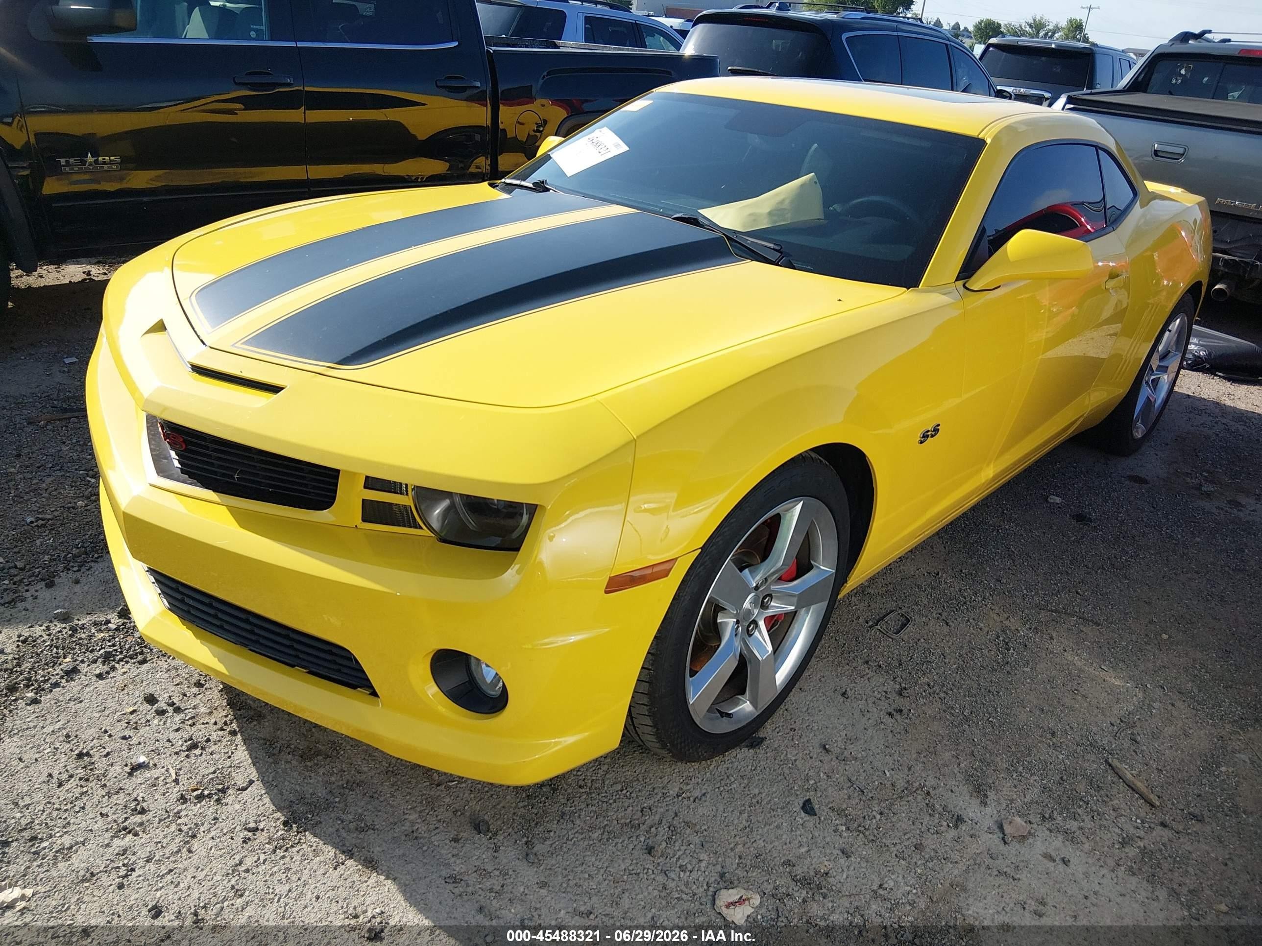 2010 Chevrolet Camaro 2ss Желтый vin: 2G1FK1EJ0A9207306