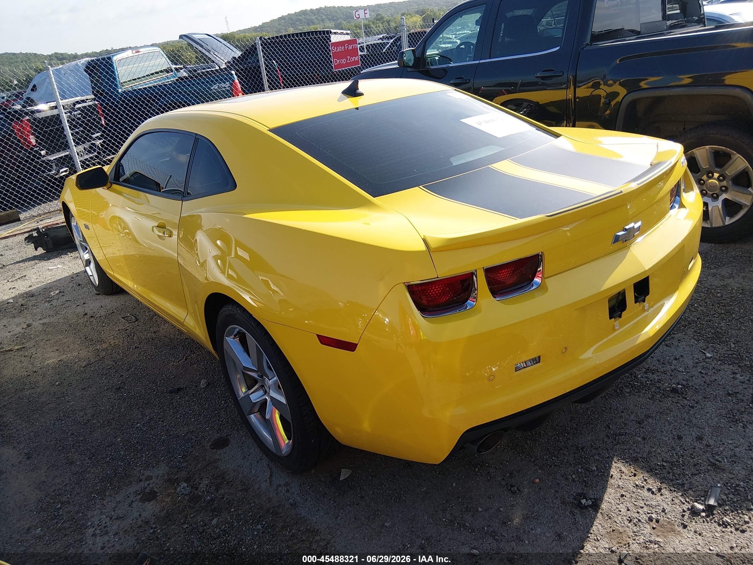 2010 Chevrolet Camaro 2ss Желтый vin: 2G1FK1EJ0A9207306