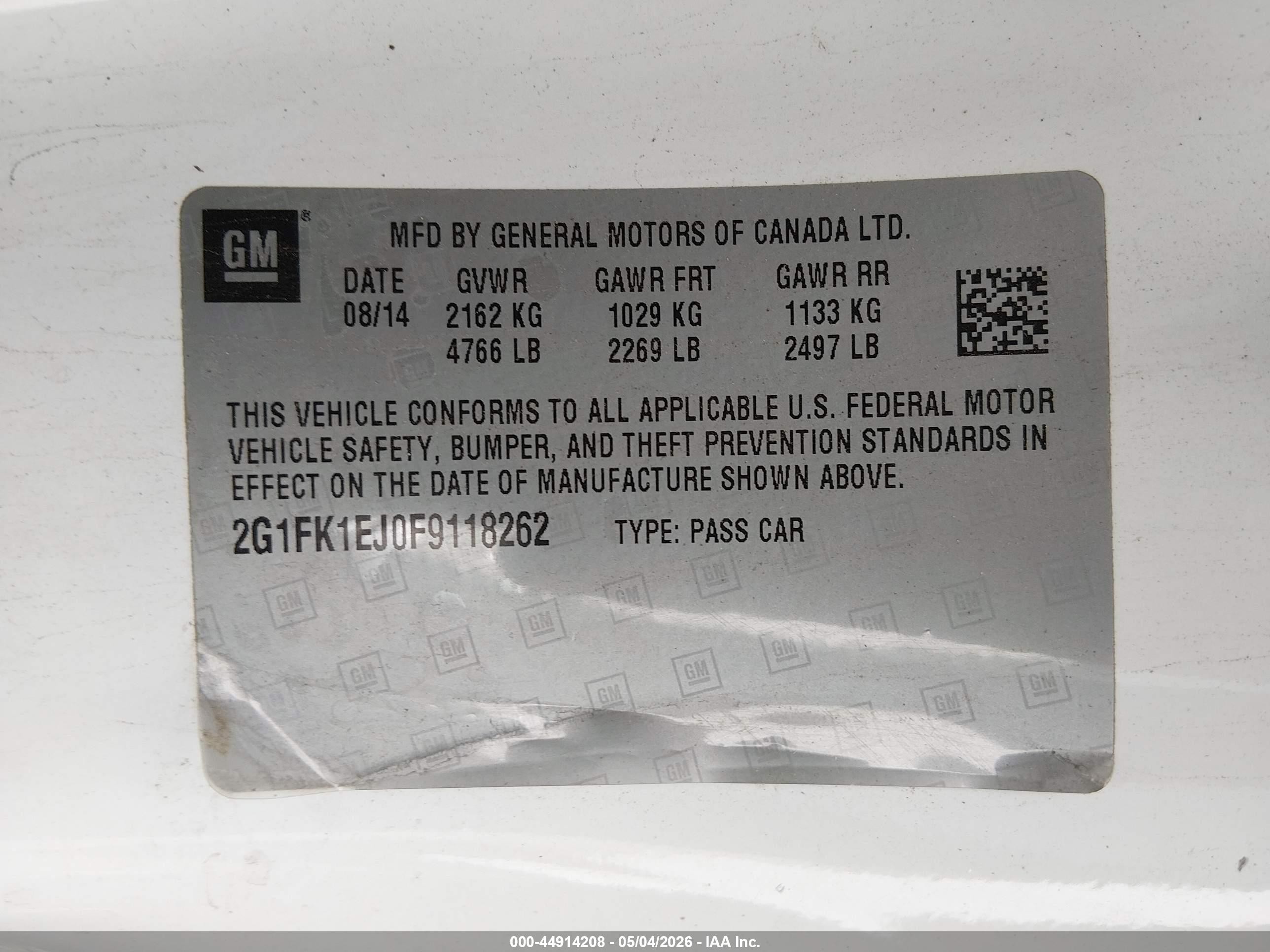 2015 Chevrolet Camaro 2ss White vin: 2G1FK1EJ0F9118262