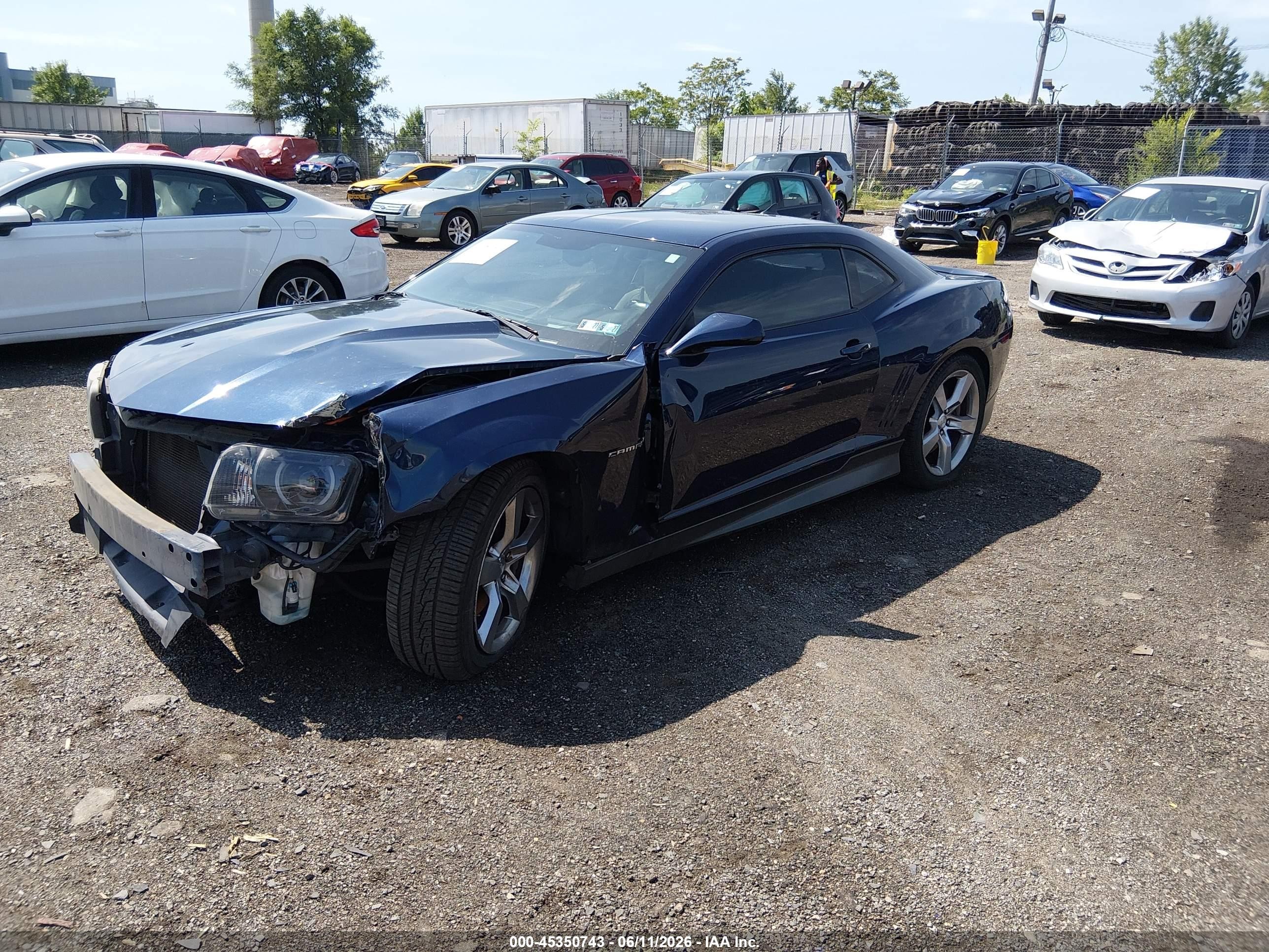 2011 Chevrolet Camaro 2ss Blue vin: 2G1FK1EJ2B9147675
