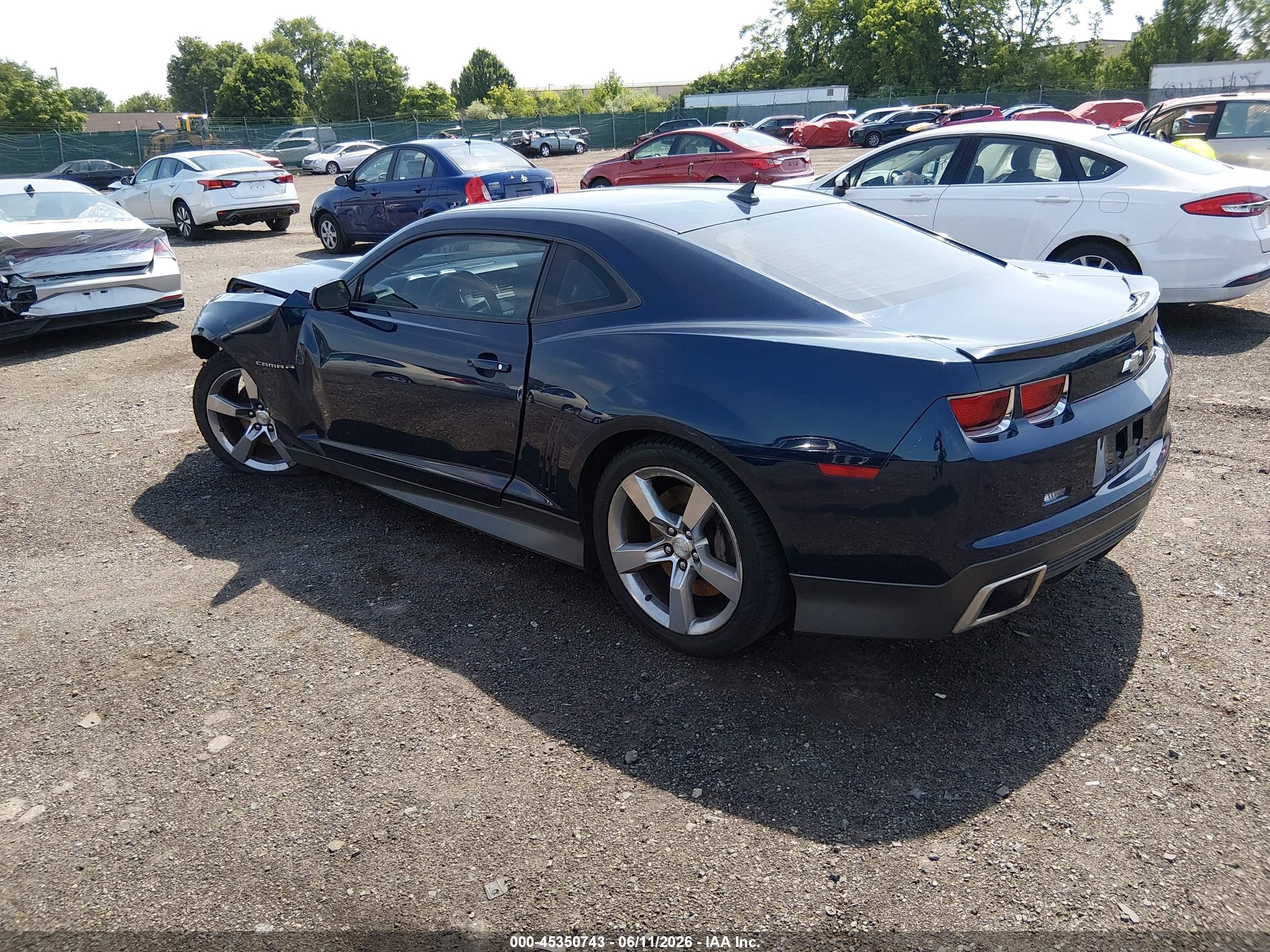 2011 Chevrolet Camaro 2ss Blue vin: 2G1FK1EJ2B9147675