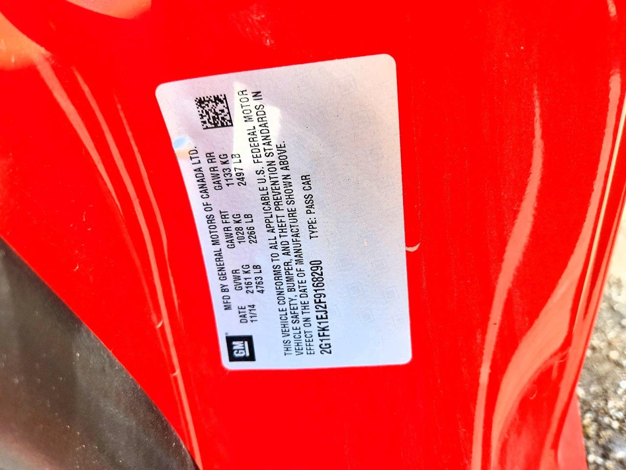 2015 Chevrolet Camaro 2ss Orange vin: 2G1FK1EJ2F9168290