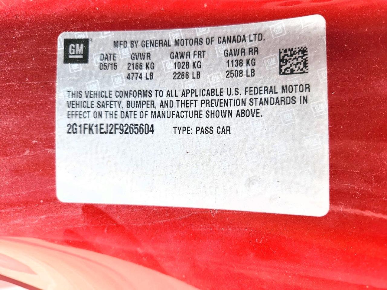 2015 Chevrolet Camaro 2ss Red vin: 2G1FK1EJ2F9265604