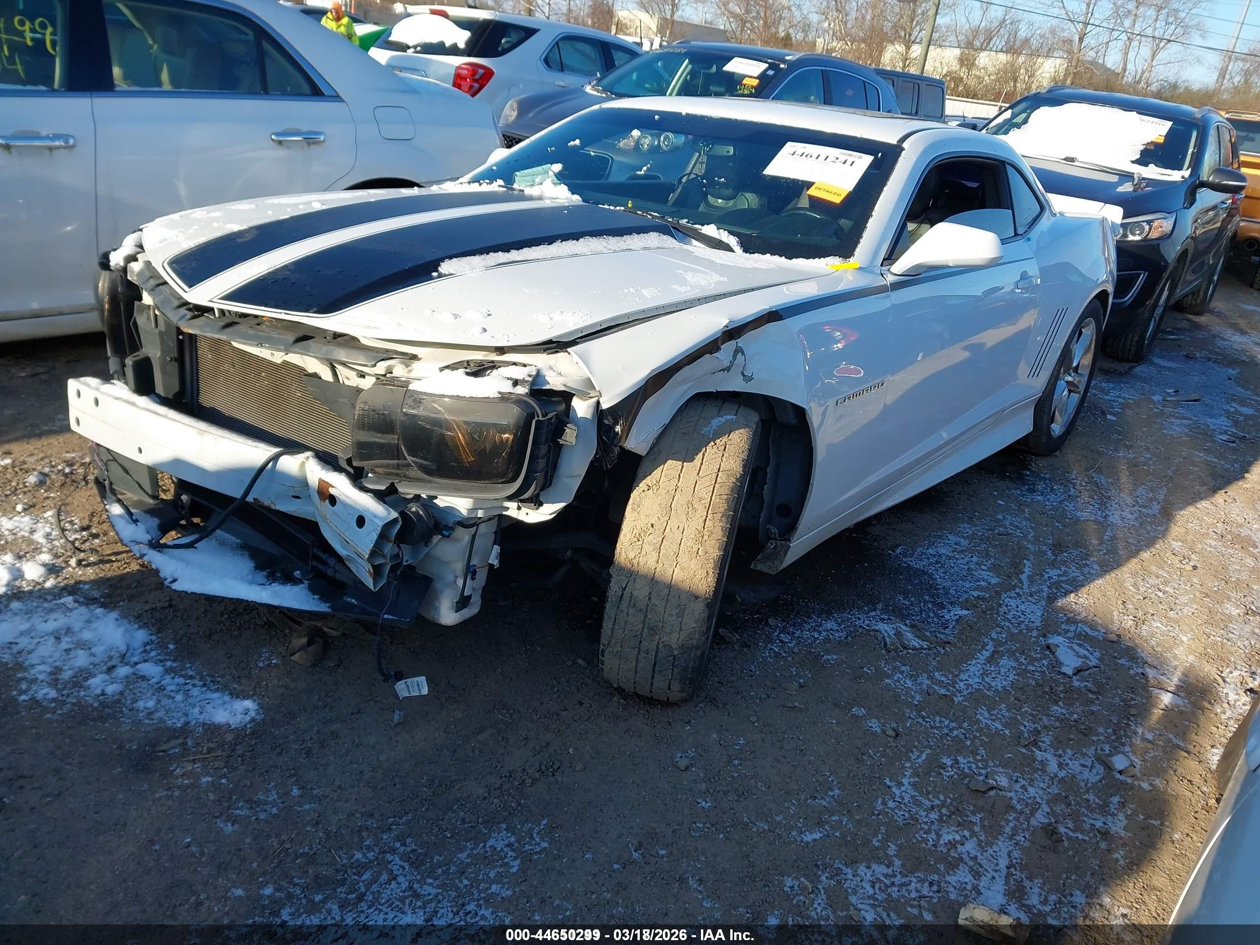 2013 Chevrolet Camaro 2ss White vin: 2G1FK1EJ3D9103722
