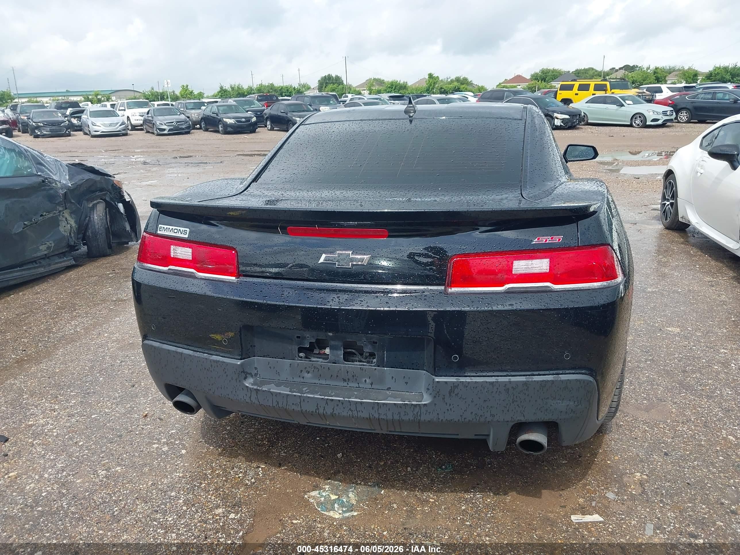 2015 Chevrolet Camaro 2ss Black vin: 2G1FK1EJ3F9228884