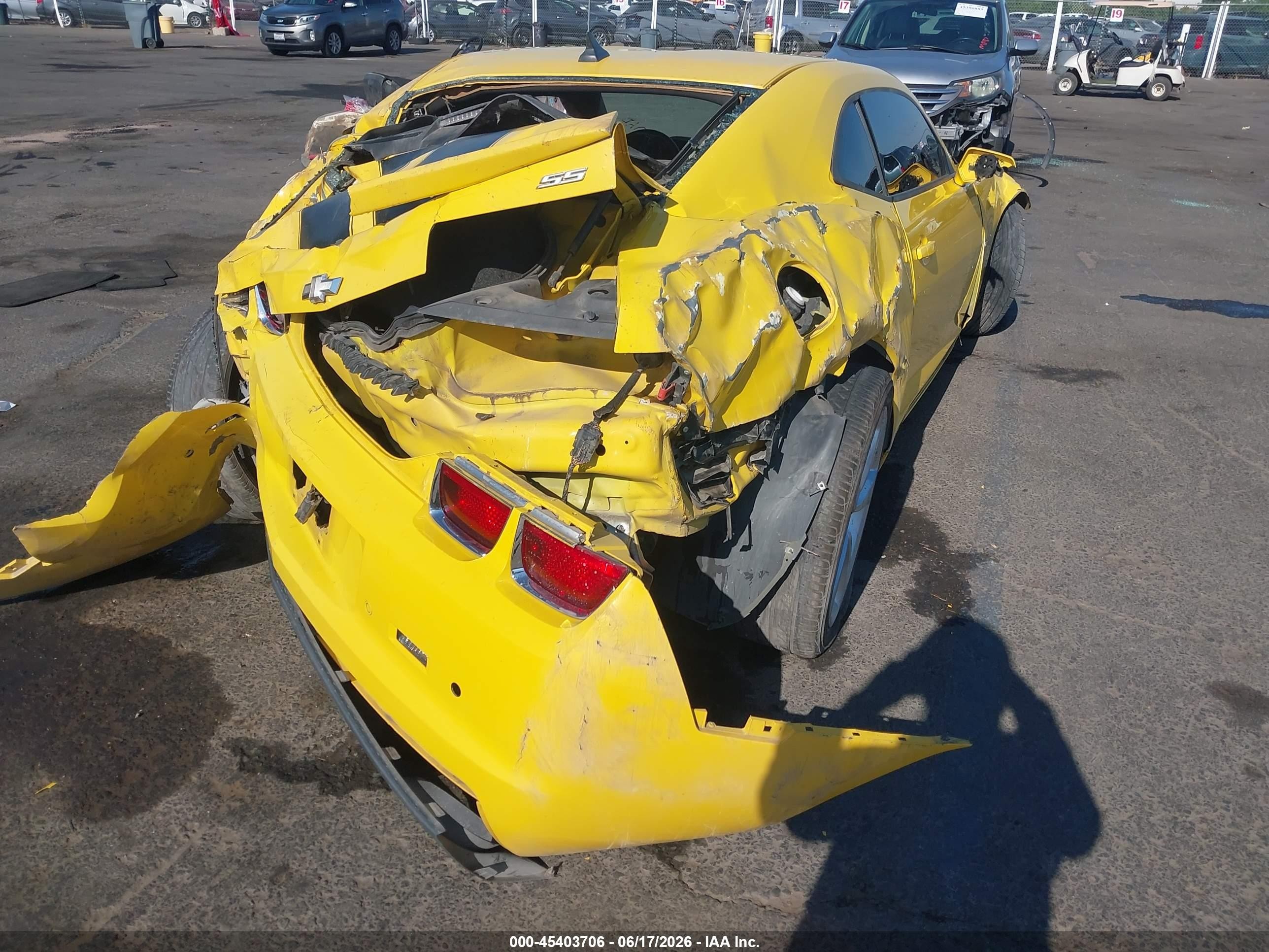 2013 Chevrolet Camaro 2ss Yellow vin: 2G1FK1EJ4D9105799