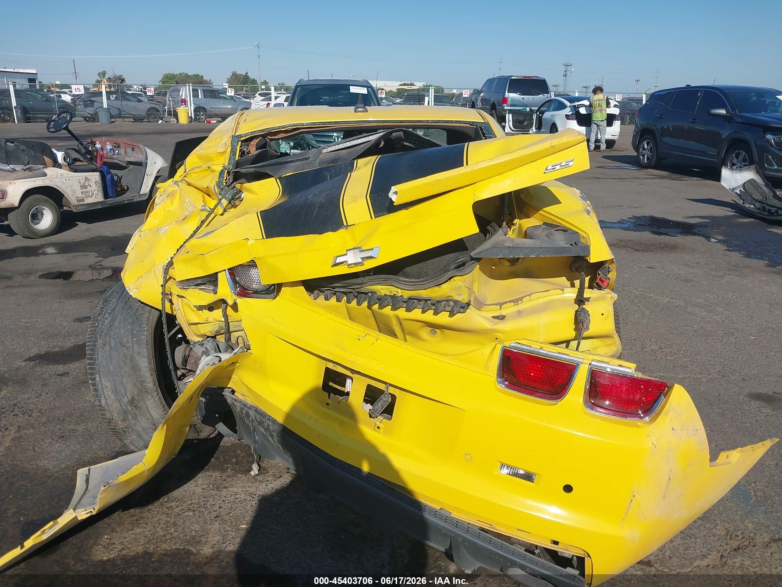 2013 Chevrolet Camaro 2ss Yellow vin: 2G1FK1EJ4D9105799