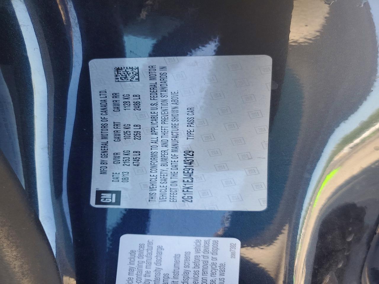 2014 Chevrolet Camaro 2ss Синий vin: 2G1FK1EJ4E9143129