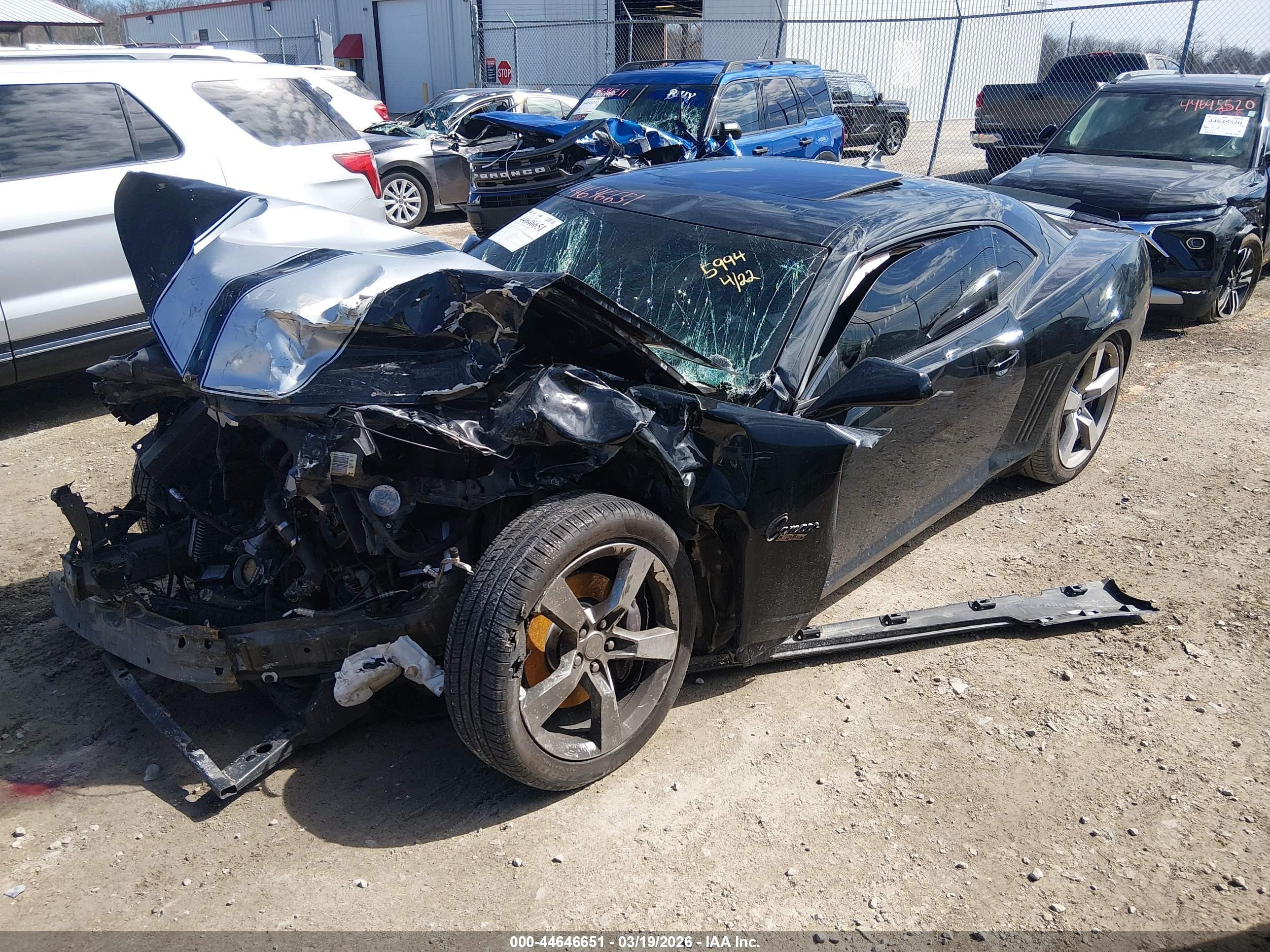 2011 Chevrolet Camaro 2ss Черный vin: 2G1FK1EJ6B9105994