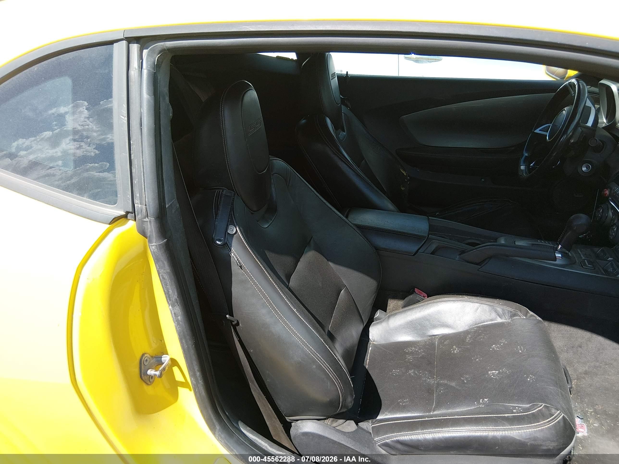 2010 Chevrolet Camaro 2ss Yellow vin: 2G1FK1EJ7A9142647