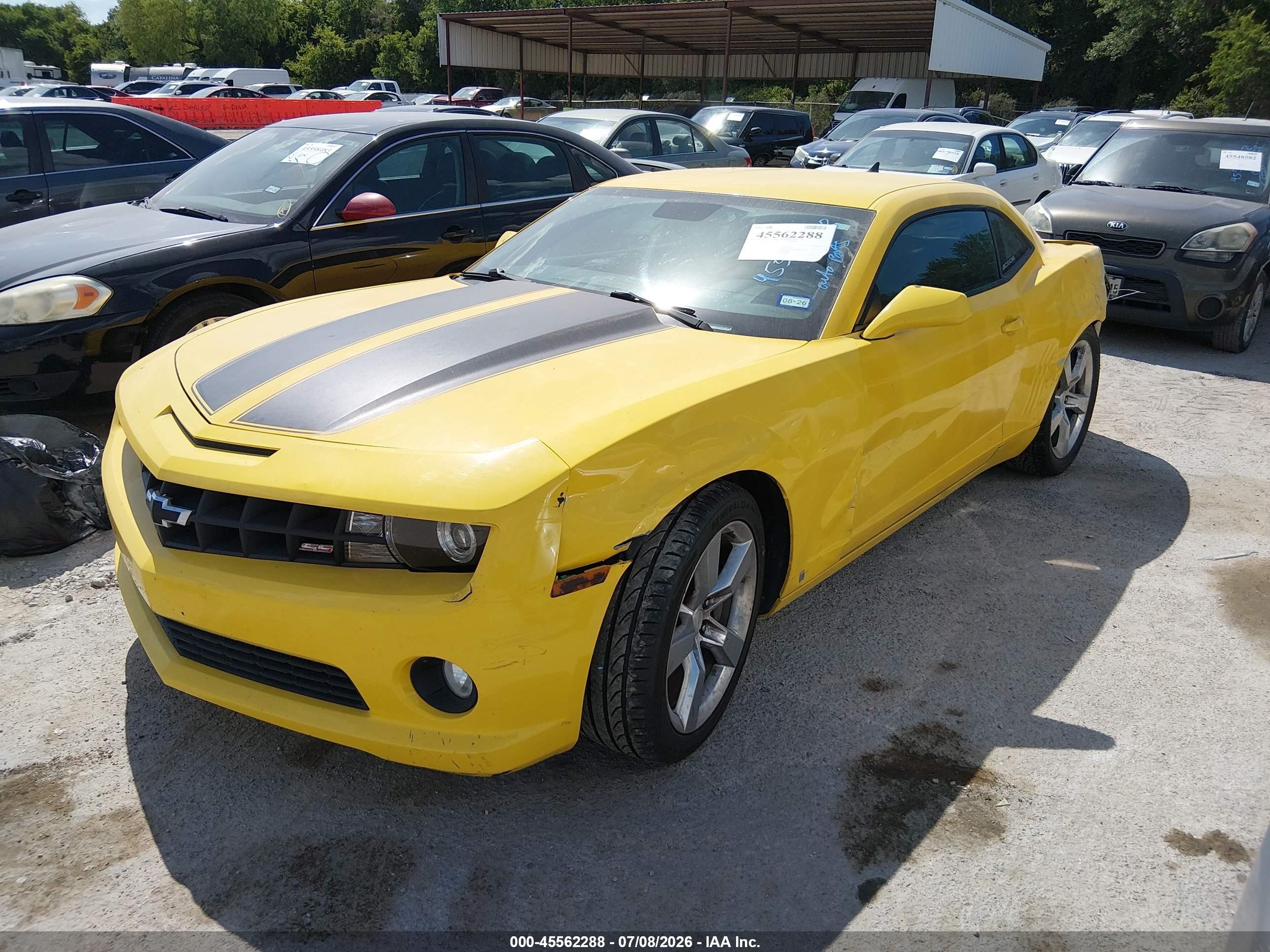 2010 Chevrolet Camaro 2ss Yellow vin: 2G1FK1EJ7A9142647