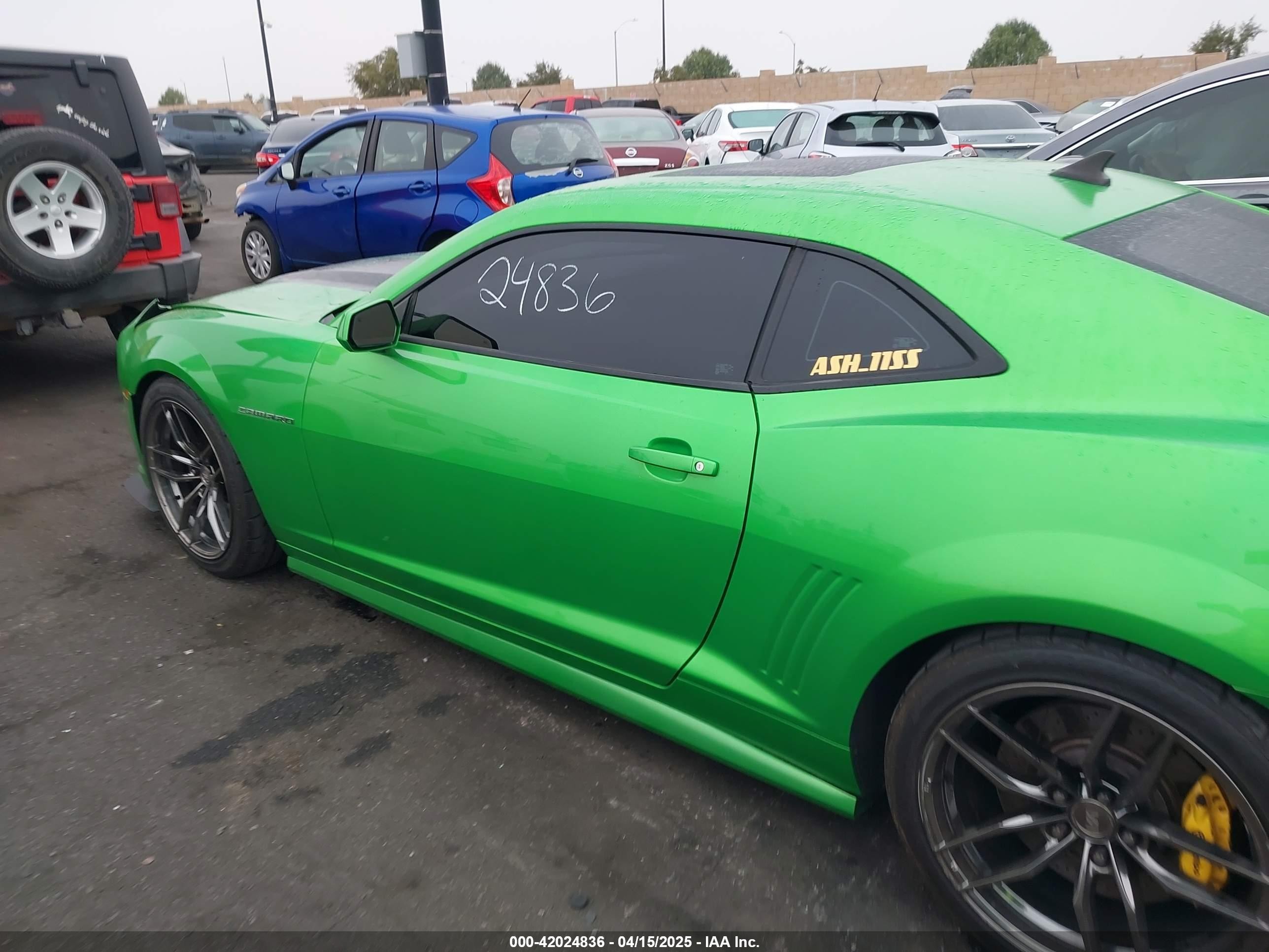 2011 Chevrolet Camaro 2ss Green vin: 2G1FK1EJ8B9124420
