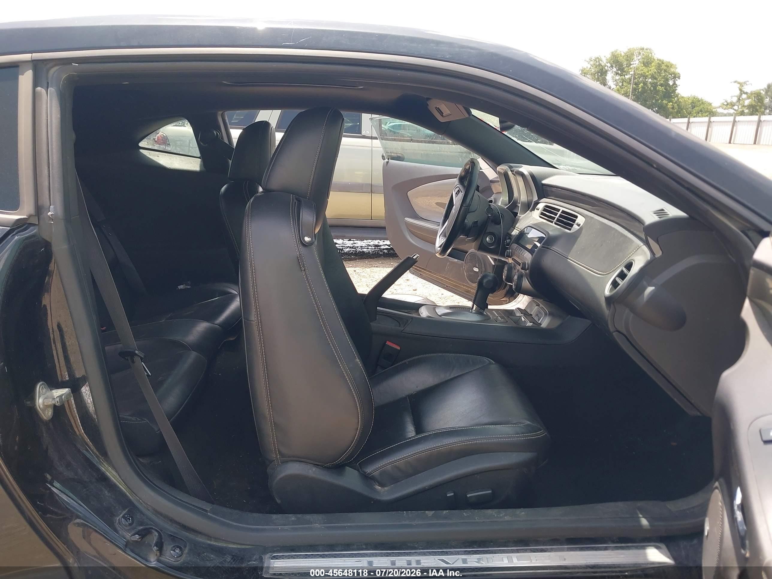 2012 Chevrolet Camaro 2ss Black vin: 2G1FK1EJ8C9130574